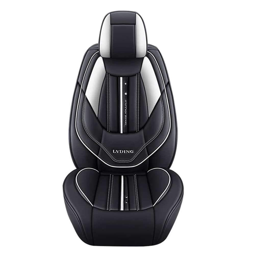 Premium Leather Car Seat Covers for Chevrolet SS 2014-2017 - 5-Piece Full Set, Waterproof Seat Protectors with Airbag Compatibility (Black/Blue) - Perfect for Road Trips, Daily Commuting & Family Protection