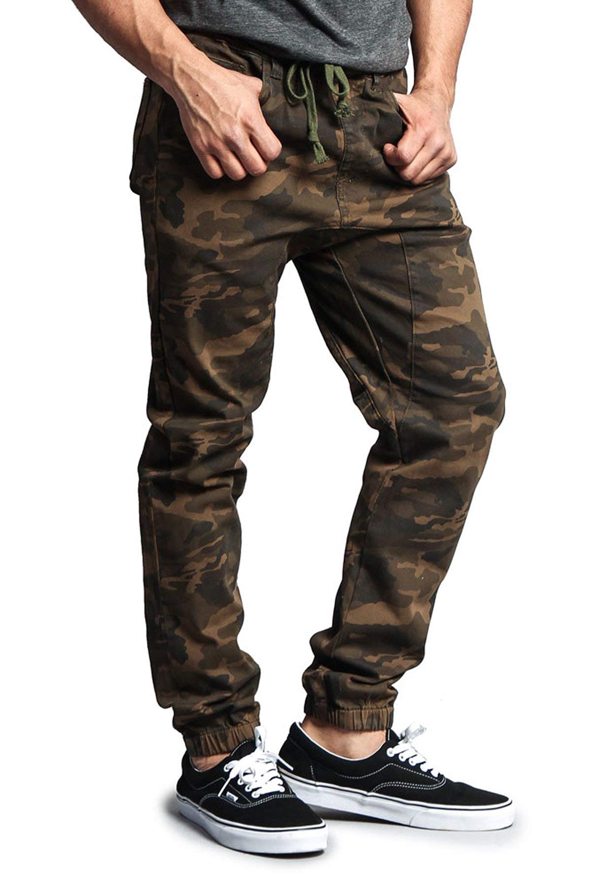 Men's Casual Twill Stretch Jogger Pants - Comfortable Slim Fit Lounge Pants for Running, Workout & Everyday Wear