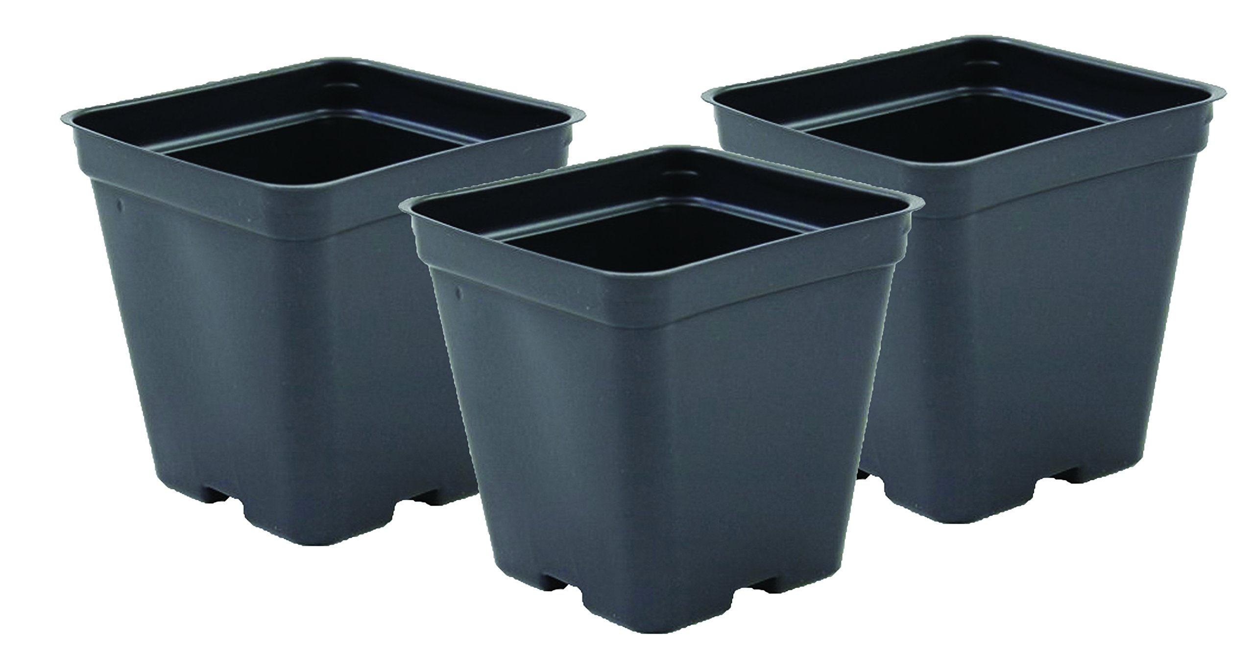 Growers Solution 3.5 Inch Square Black Plastic Deep Greenhouse Pots - Case of 450 - Ideal for Seed Starting, Plant Propagation & Indoor Gardening