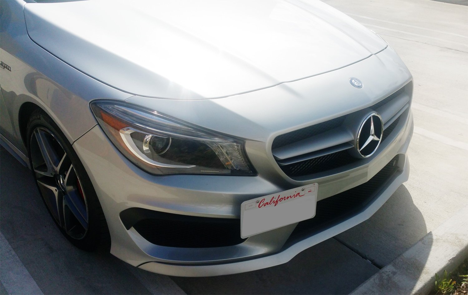 Universal Front Bumper Tow Hook License Plate Mounting Bracket for 2014-2023 Mercedes CLA & GLA Class - No Drill Installation, Durable Stainless Steel - Perfect for Car Shows, Parking Compliance & Custom Front End Look