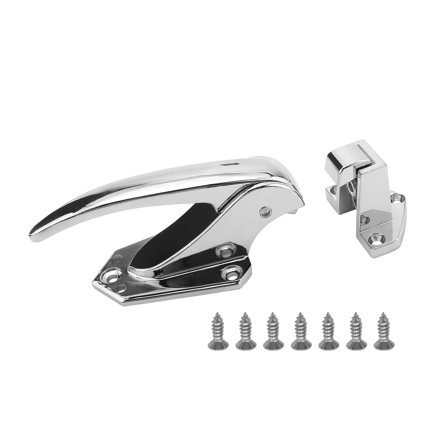 MroMax Adjustable Spring-Loaded Latch for Walk-In Freezer & Cooler Door - Heavy Duty Handle Grip for Commercial Refrigeration, Restaurant, and Food Storage Use