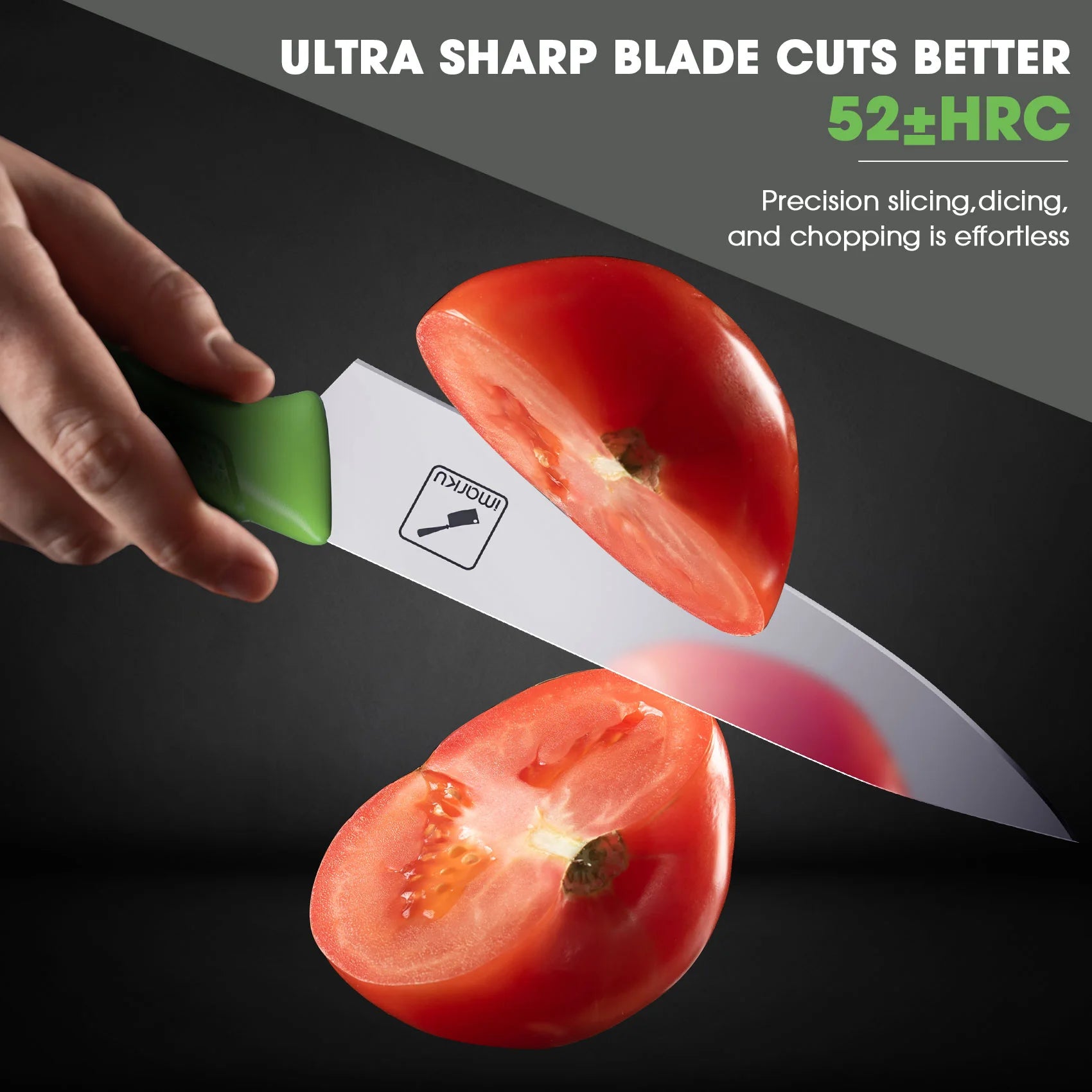 Premium 6-Piece Green Knife Set with Sharp Stainless Steel Blades & Ergonomic PP Handles - Perfect for Kitchen, Camping, BBQ, and Outdoor Cooking