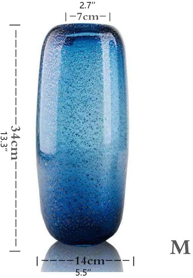 Nordic Tall Glass Flower Vase - Handcrafted Tabletop Terrarium for Home Decor (7x34cm) | Perfect Centerpiece for Living Room, Wedding & Gift Giving | Elegant Home Decoration & Wonderful Present