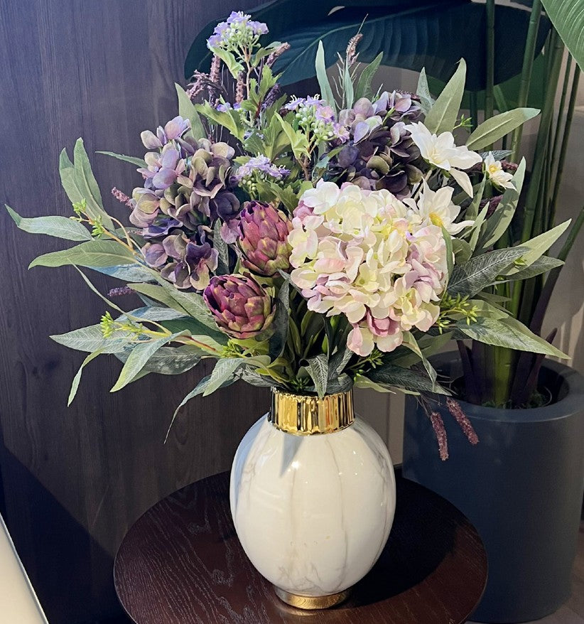 Stunning Artificial Flower Arrangement for Home Decor - Large Silk Floral Centerpiece for Dining Table, Living Room, Wedding | Modern Faux Flowers for Interior Design