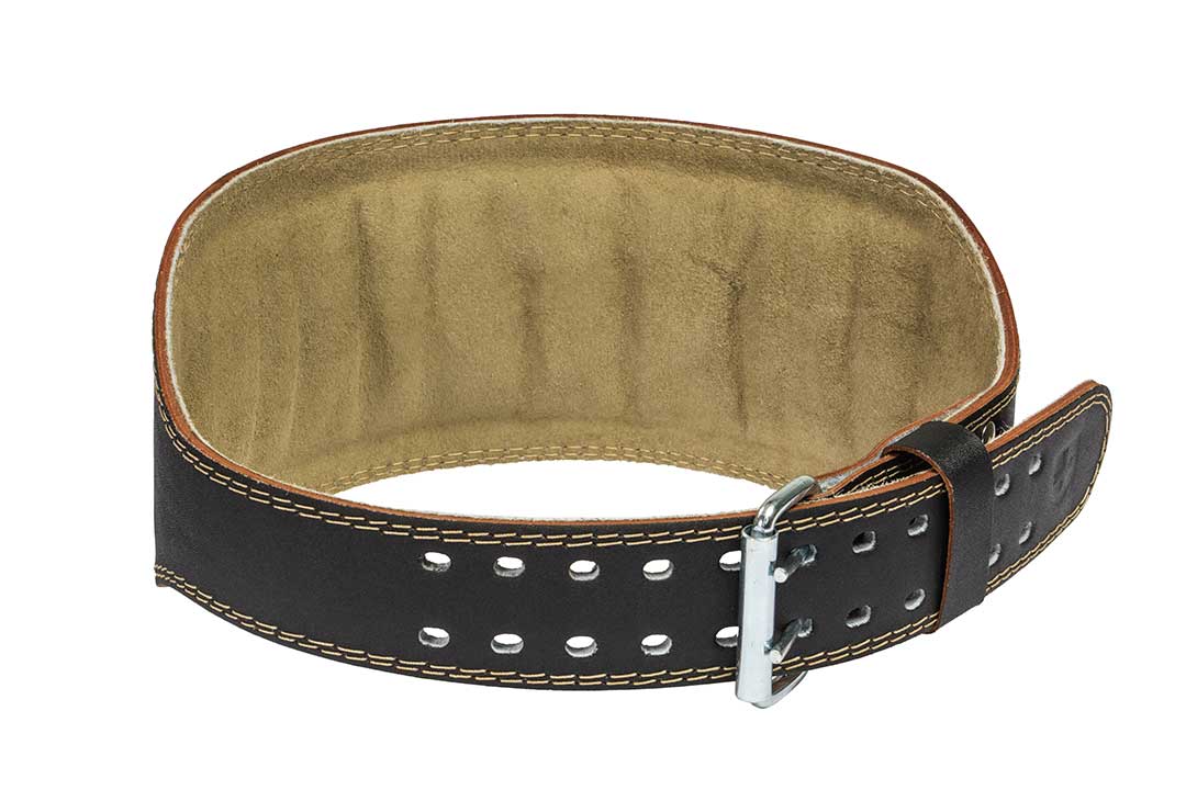 Harbinger 6-Inch Padded Leather Weightlifting Belt - Black | Heavy Duty Gym Belt for Powerlifting, CrossFit & Strength Training