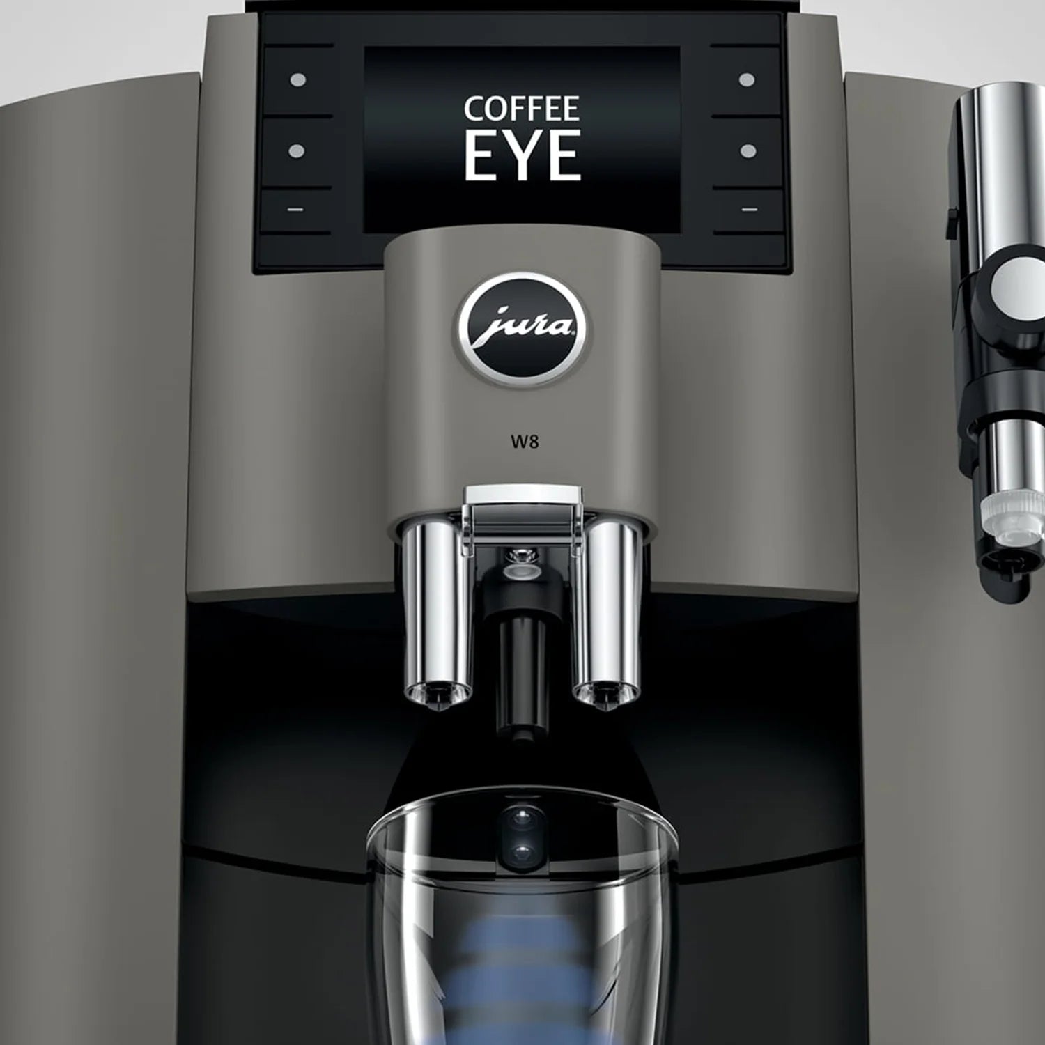 Jura W8 Automatic Espresso Machine - Dark Inox (Model #15550) | Premium Coffee Maker for Home & Office | Perfect for Espresso, Cappuccino & Latte Lovers