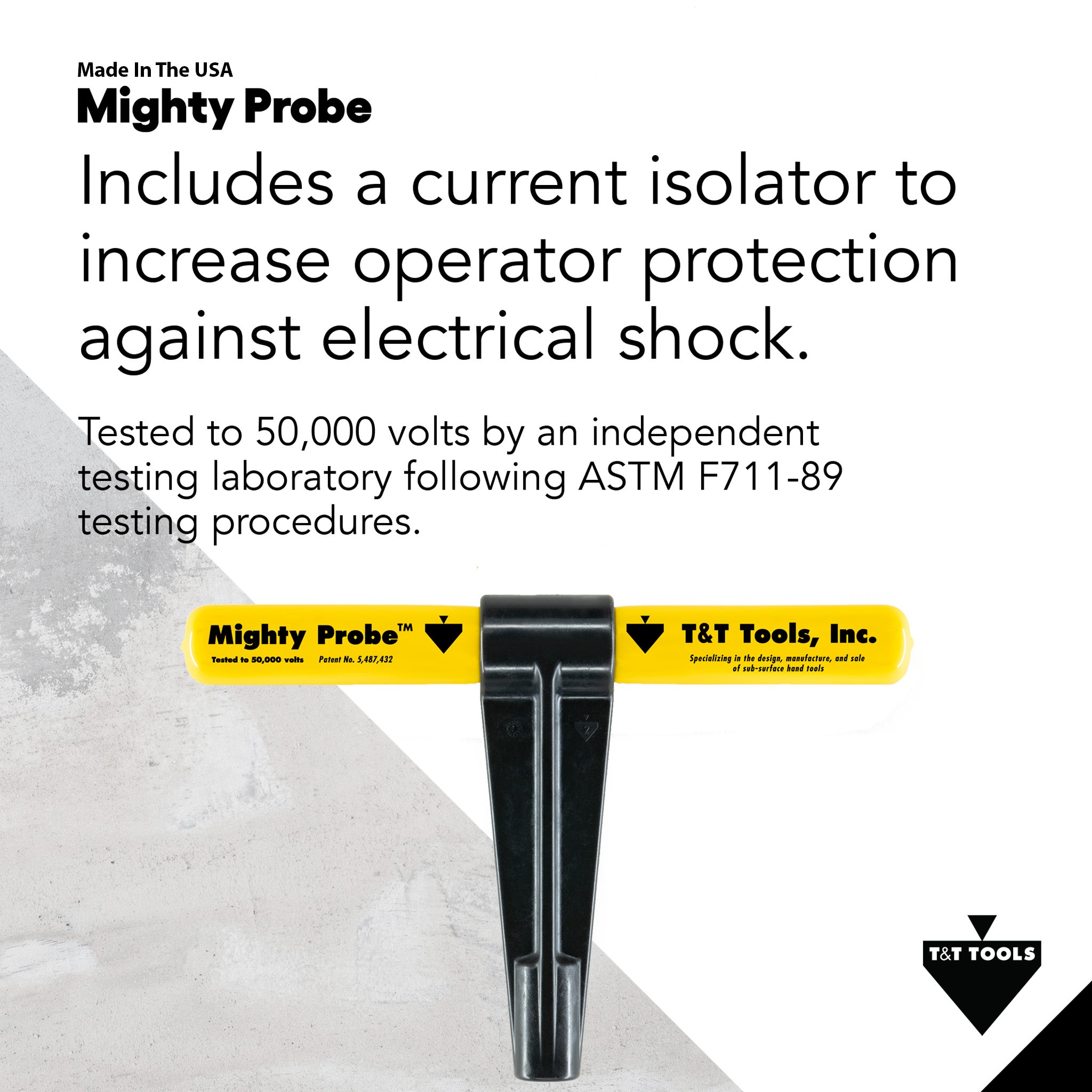 **Mighty Probe Insulated Metal Soil Probe with T-Style Handle – Heavy Duty Garden Soil Tester for Moisture, Compost & Plant Health – Perfect for Gardening, Farming & Landscaping**
