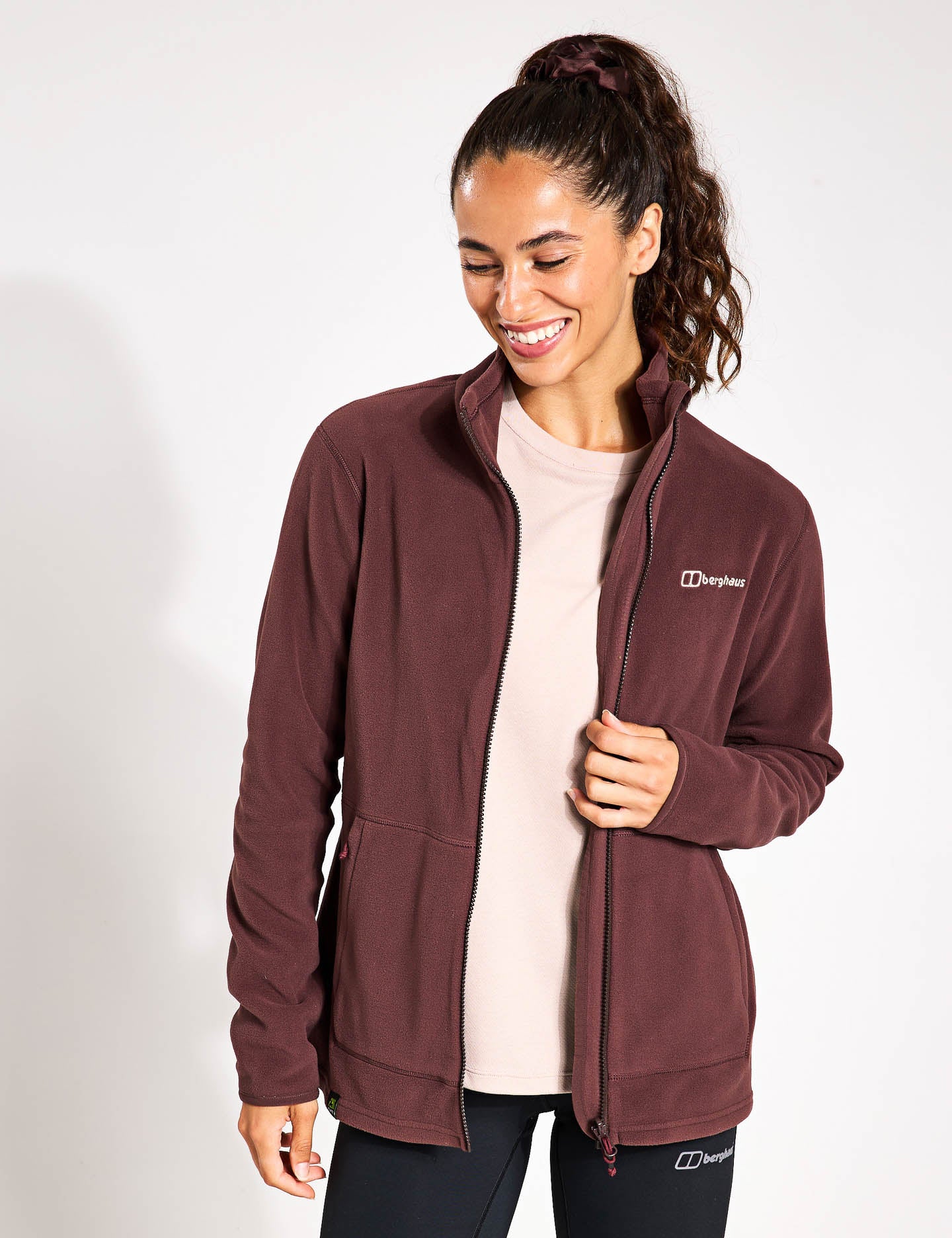 Prism 2.0 Micro Full Zip Fleece Jacket for Men & Women - Cedar Brown - Lightweight Warm Pullover for Hiking, Camping & Outdoor Activities