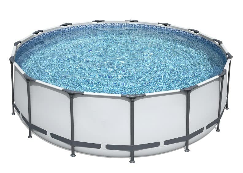 Bestway Steel Pro MAX 16' x 4' Above Ground Round Swimming Pool Set with Ladder, Filter Pump & Cover | Durable Outdoor Family Pool for Backyard, Summer Parties & Kids Play | Easy Setup & Maintenance