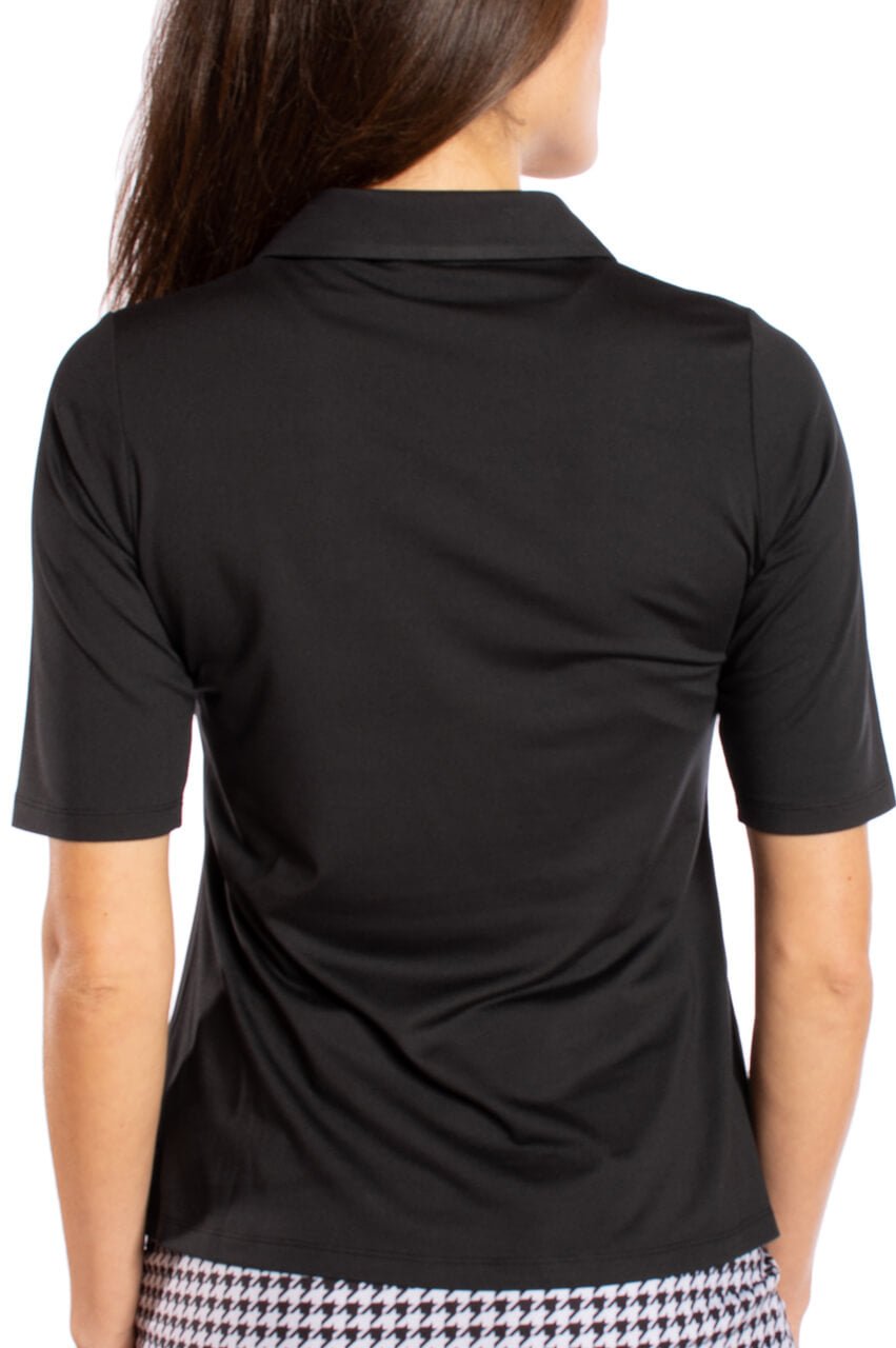 Black Fabulous Elbow Polo Shirt - Stylish & Comfortable Men's Short Sleeve Top for Casual Wear, Golf & Business Casual Outfits