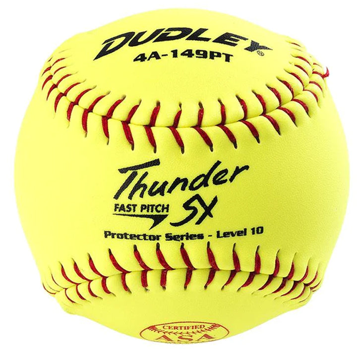 Dudley Thunder SY Protector Series 12 Inch ASA Level 10 Fastpitch Softballs - One Dozen (4A149PT) | High-Performance Softballs for Competitive Games & Training