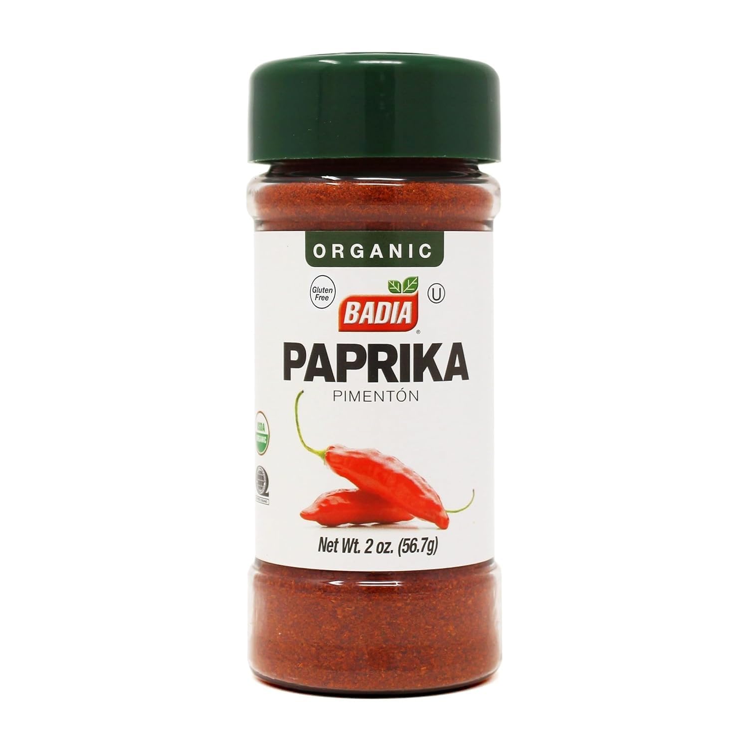 Badia Organic Paprika 2 oz - Sweet & Smoky Ground Red Pepper | All-Natural Spice for Cooking, Seasoning & Garnishing | Perfect for BBQ, Soups, Stews & Meat Rubs