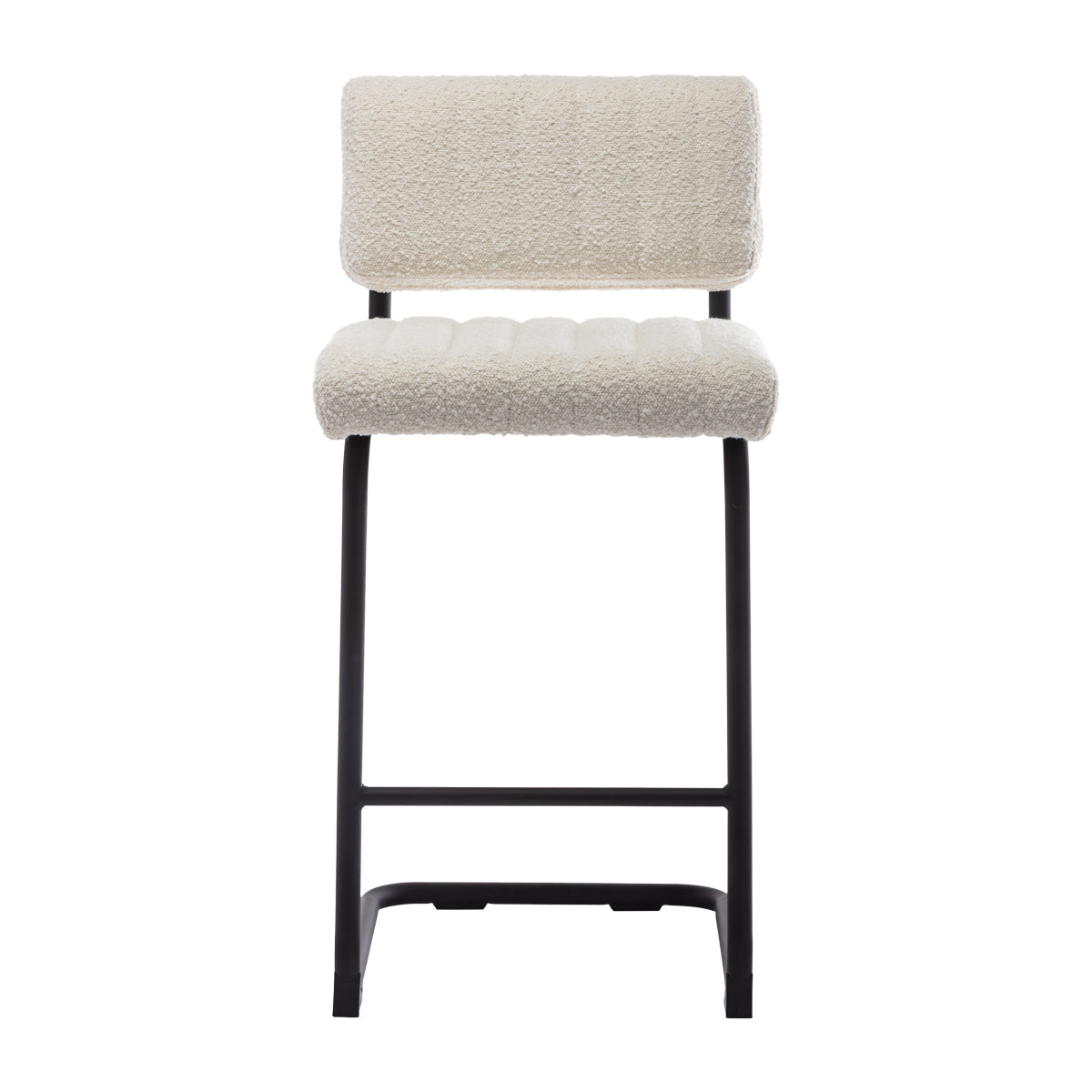 Blake Boucle Bar Stool - Modern Upholstered Counter Height Stool with Swivel Base for Kitchen Island, Breakfast Nook & Home Bar Decor