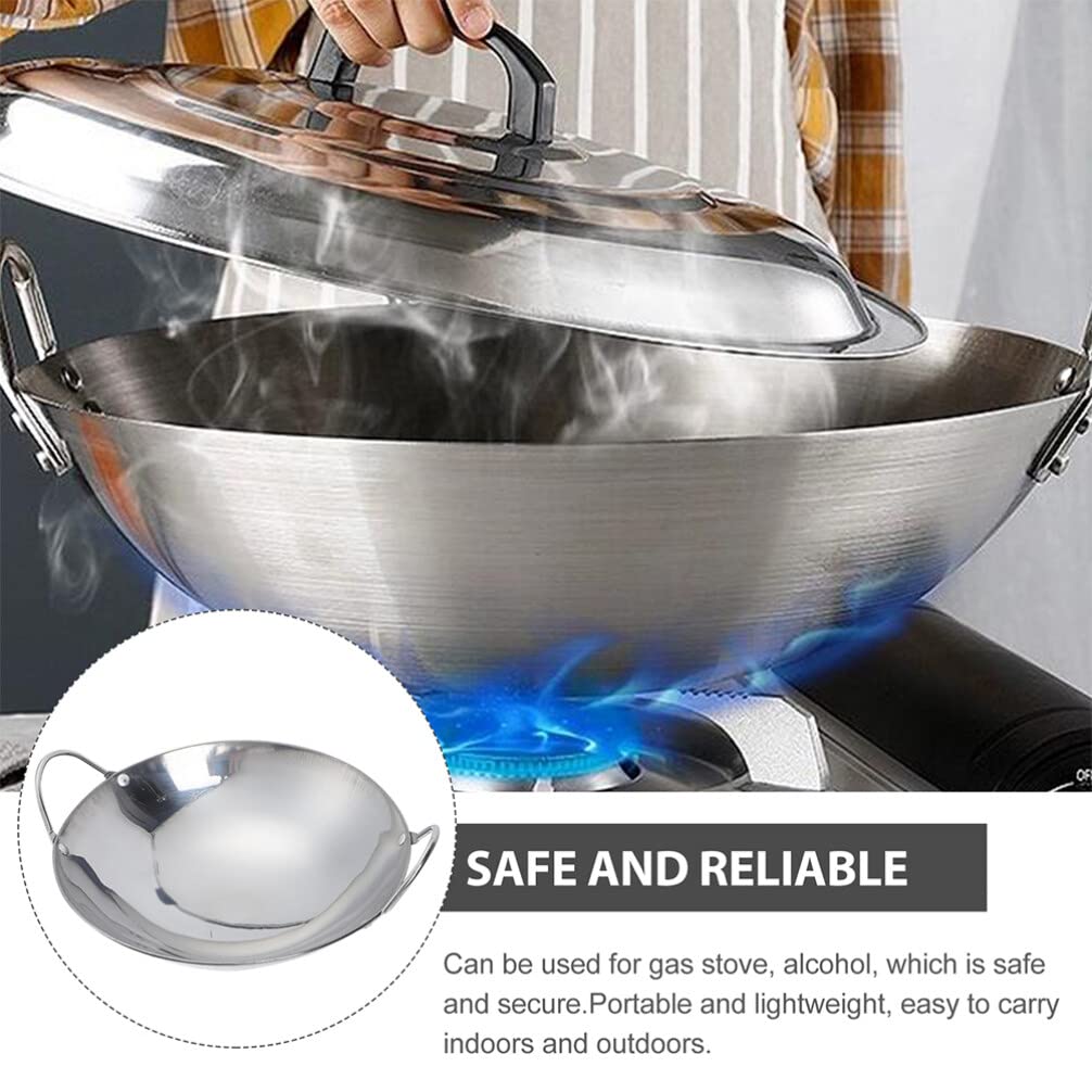 Premium Stainless Steel Griddle Pan - Multi-Purpose Cooking Pot for Kitchen, Hot Pot, Korean BBQ | Heavy Duty Metal Cookware for Home & Restaurant Use | Perfect for Stir-Fry, Searing & Family Meals