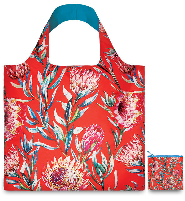 LOQI WILD Collection Eco-Friendly Reusable Tote Bag - Lightweight Foldable Shopping Bag for Groceries, Beach & Travel