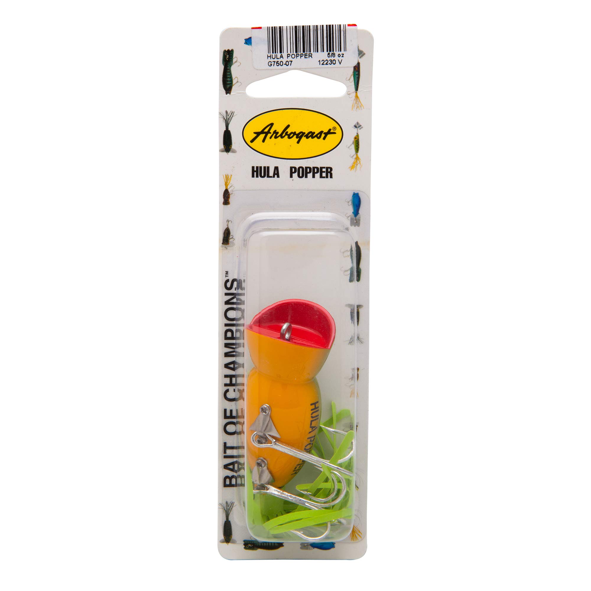 Topwater Bass Fishing Lure - Hula Popper with Realistic Action for Freshwater & Saltwater Fishing | Perfect for Bass, Trout, and Pike | Ideal for Morning & Evening Fishing Sessions