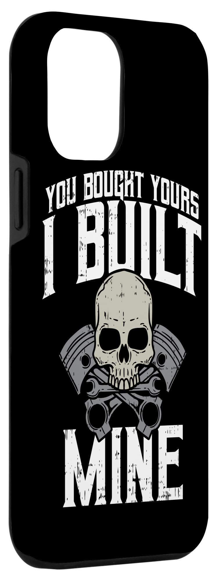 iPhone 12 Pro Max Funny Diesel Mechanic Motorcycle Case - 'Bought Yours Built Mine' Protective Cover for Apple iPhone 12 Pro Max - Perfect for Motorcycle Enthusiasts & Diesel Mechanics