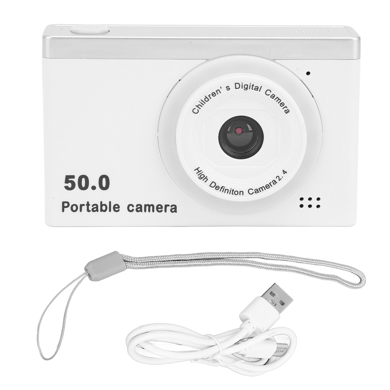 **16MP HD Digital Camera 1080P Video, 8X Zoom Portable Compact Camera with Rear Lens & Filters - Perfect for Travel, Vlogging & Photography (White)**