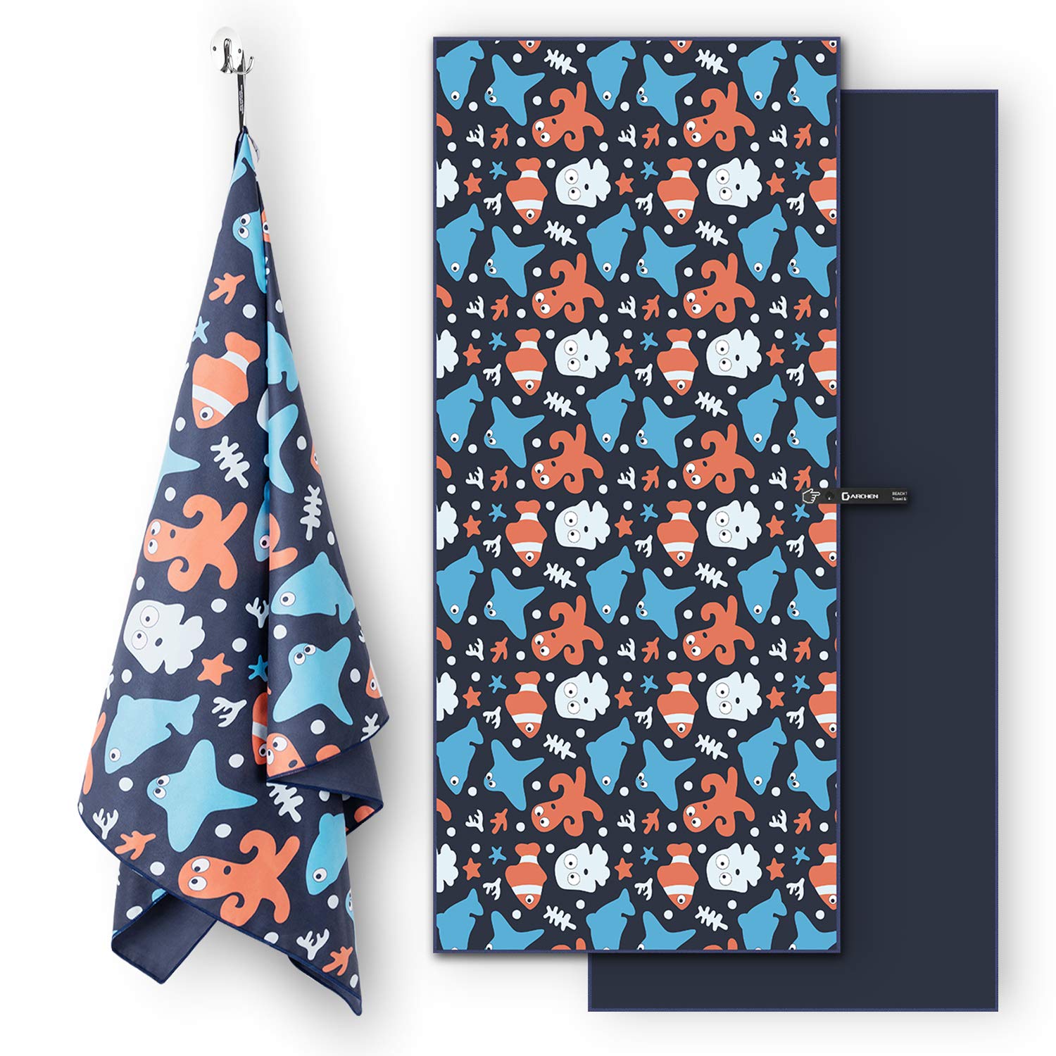 **DARCHEN Oversized Microfiber Beach Towel - Quick Dry, Sand-Free, Extra Large (70x35
