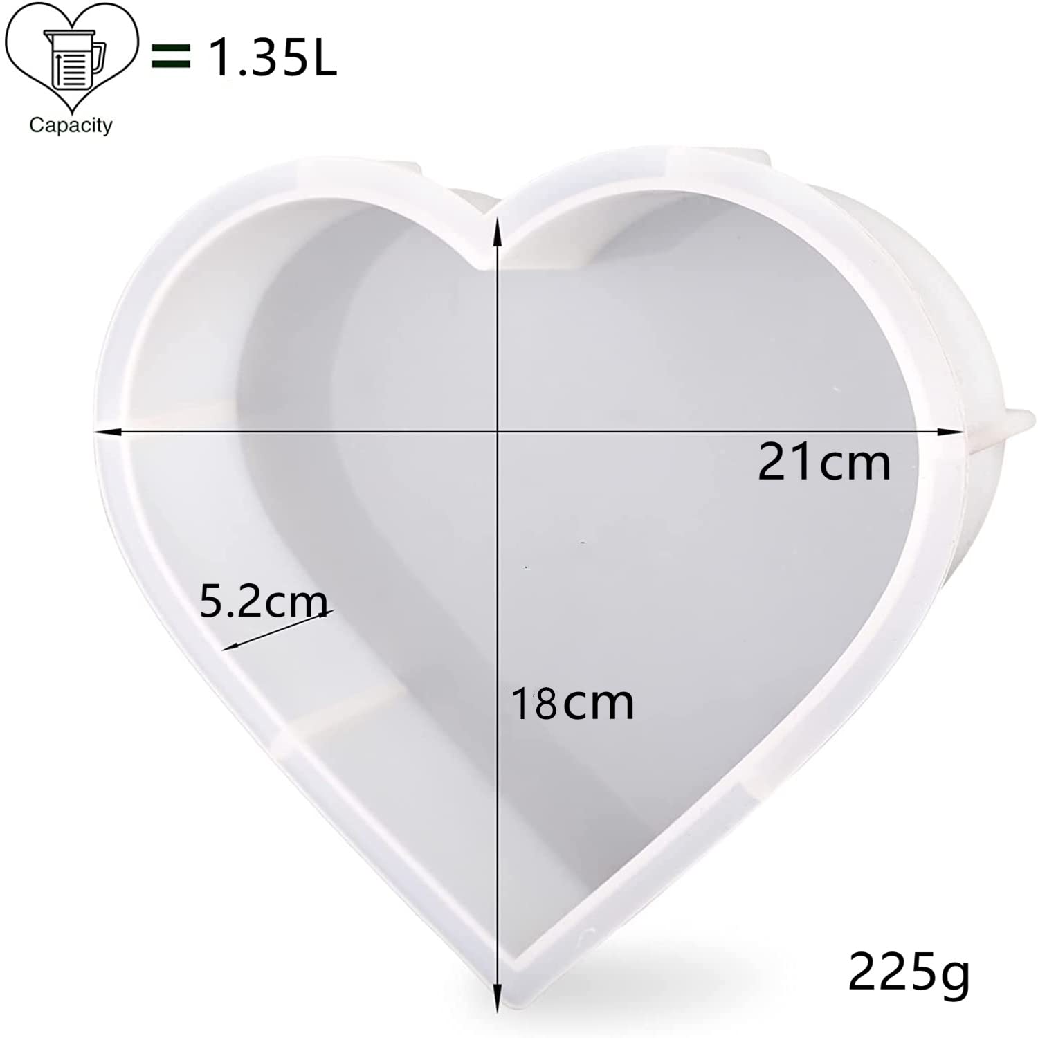 Premium Heart-Shaped Resin Molds for Flower Preservation | Large Deep Silicone Molds for DIY Resin Casting | Perfect for Epoxy Jewelry, Home Decor & Wedding Keepsakes