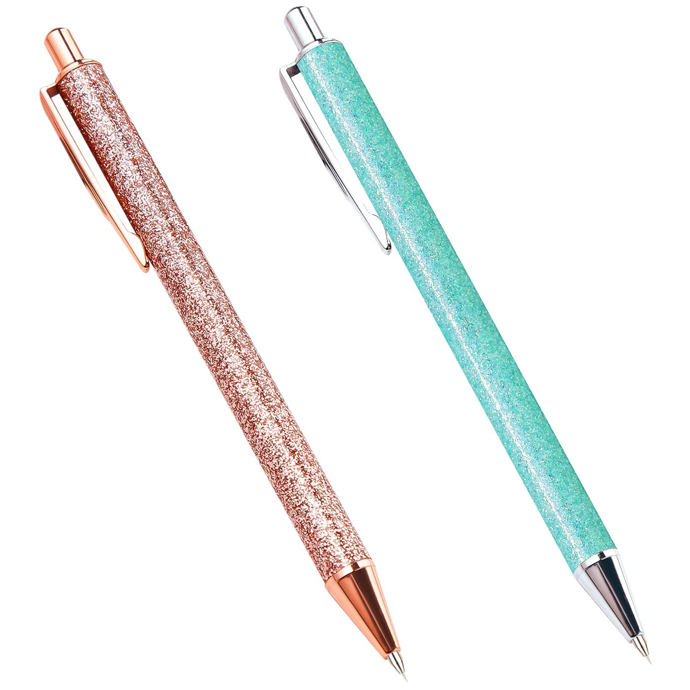 2 Pack Craft Weeding Pens - Essential Vinyl Weeding Tools with Retractable Precision Needle for Vinyl Cutting, Air Release & Car Decal Installation (Rose Gold & Turquoise) - Perfect for DIY Crafts, Cricut Projects & Automotive Decals