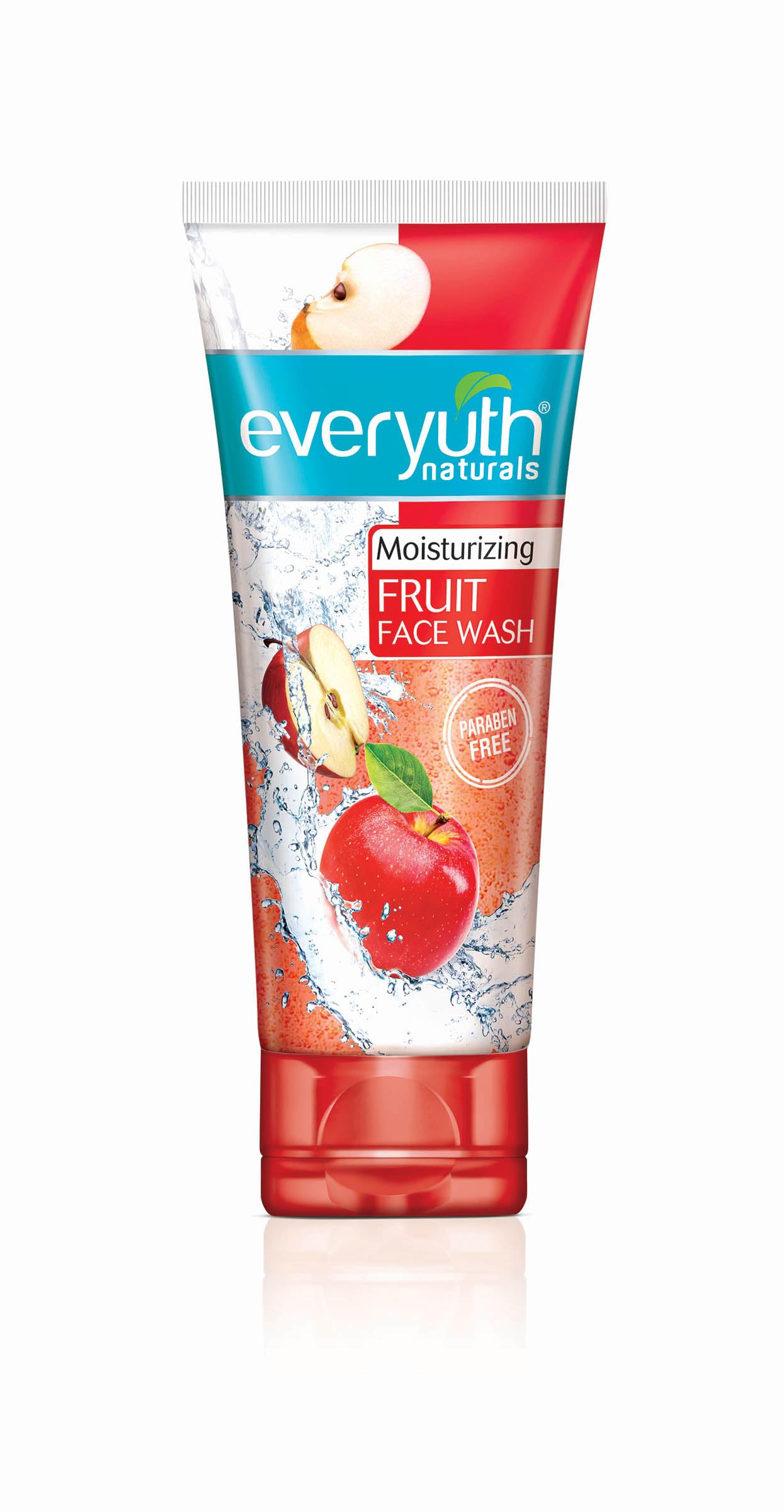 Everyuth Naturals Moisturizing Fruit Face Wash for Glowing Skin - 150gm Tube with Natural Extracts - Perfect for Daily Cleansing & Hydration at Home or Travel