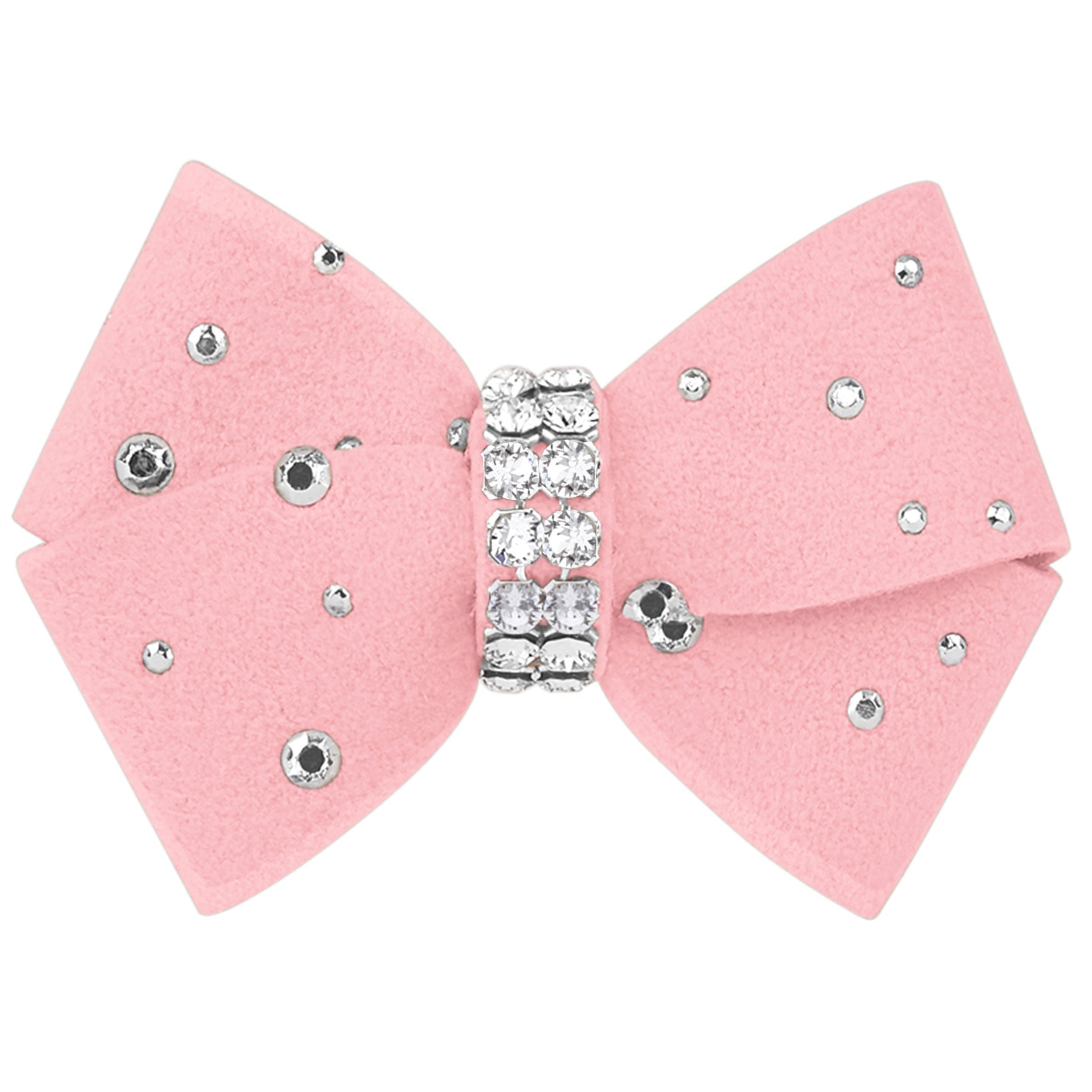 Elegant Nouveau Bow Hair Clip with Silver Stardust - Perfect for Weddings, Parties & Special Occasions