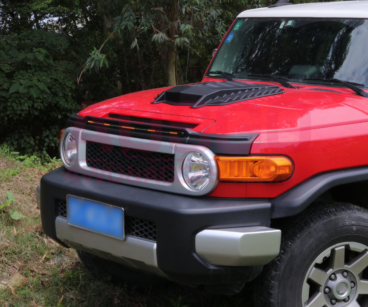 LED Bonnet Protector for Toyota FJ Cruiser 2011-2019 | Hood Guard with Light | Off-Road & Night Driving Protection