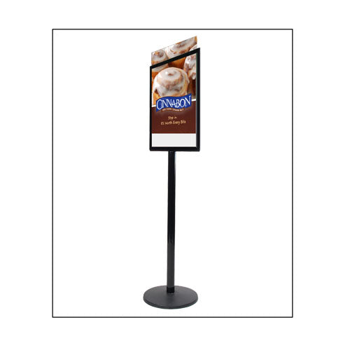 14x22 Heavy Duty Steel Poster Stand Sign Holder with Quick Top Loading Frame - Perfect for Trade Shows, Retail Displays & Outdoor Events