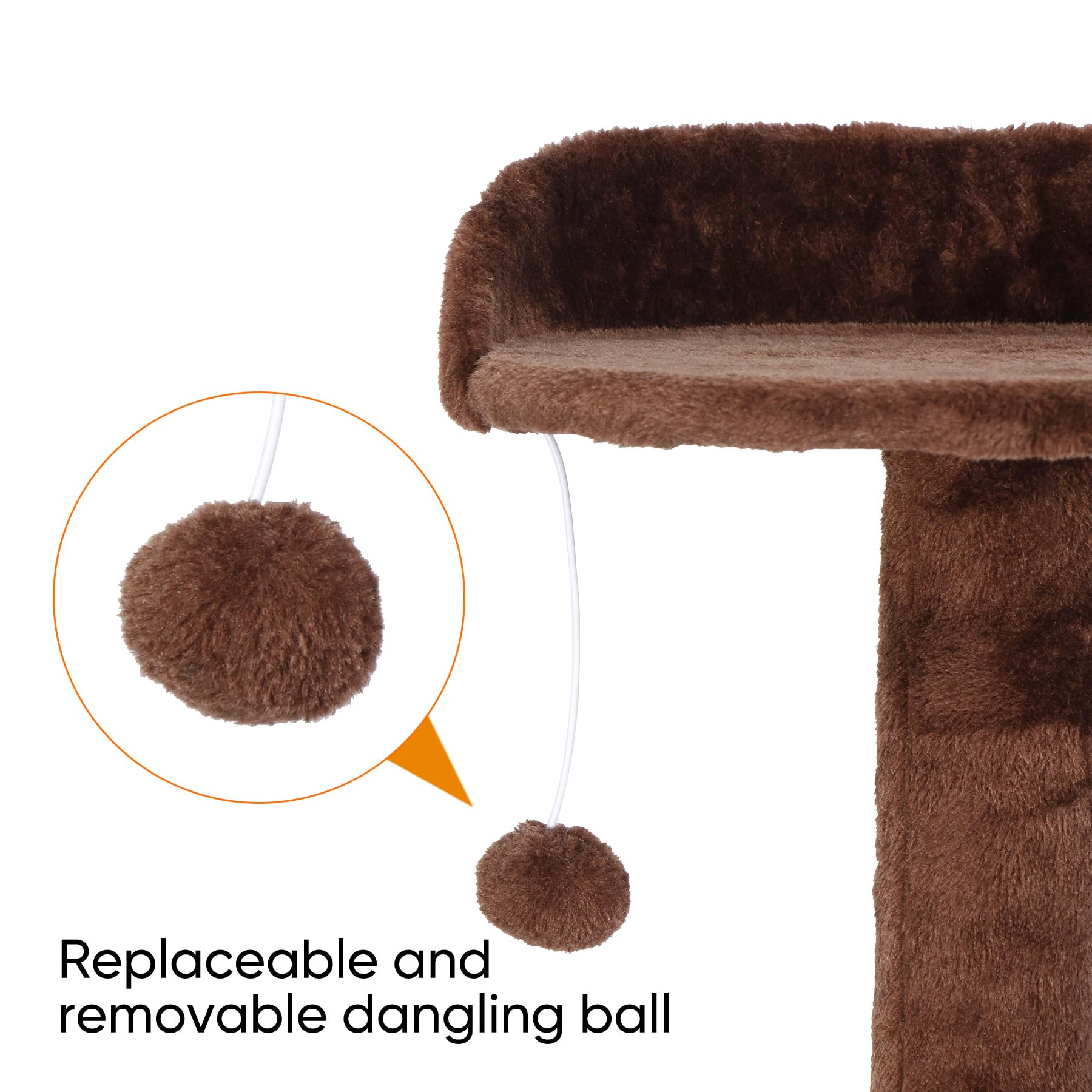 54-Inch Cat Tree with Scratching Posts - Multi-Level Kitten Condo Tower, Play House & Climbing Furniture for Indoor Cats - Perfect for Small Spaces & Active Kittens