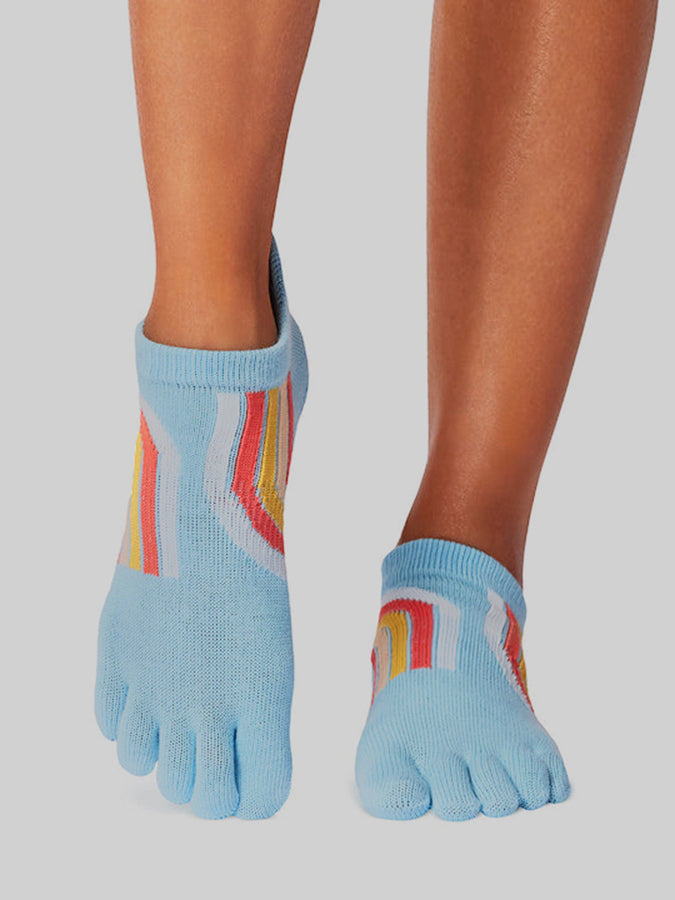 ToeSox Low Rise Full Toe Women's Yoga Grip Socks - Non-Slip Workout Socks for Yoga, Pilates & Barre - Breathable & Comfortable for Home & Studio Fitness