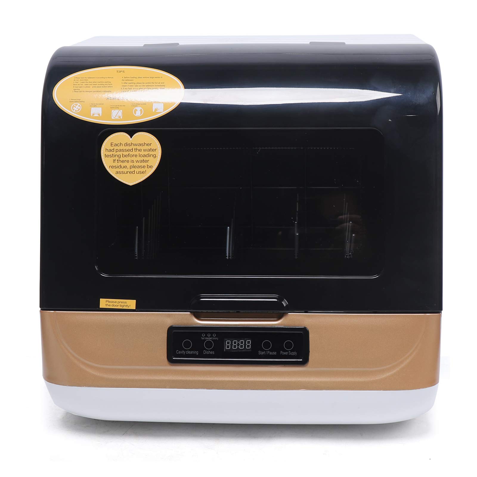 Portable Countertop Dishwasher with 4 Washing Programs - Compact Mini Dishwasher for Small Spaces, 167°F High-Temperature Drying & Sterilization - Perfect for Apartments, Dorm Rooms, RVs & Kitchenettes (Ideal for Studio Living, Small Kitchens & Office Break Rooms)