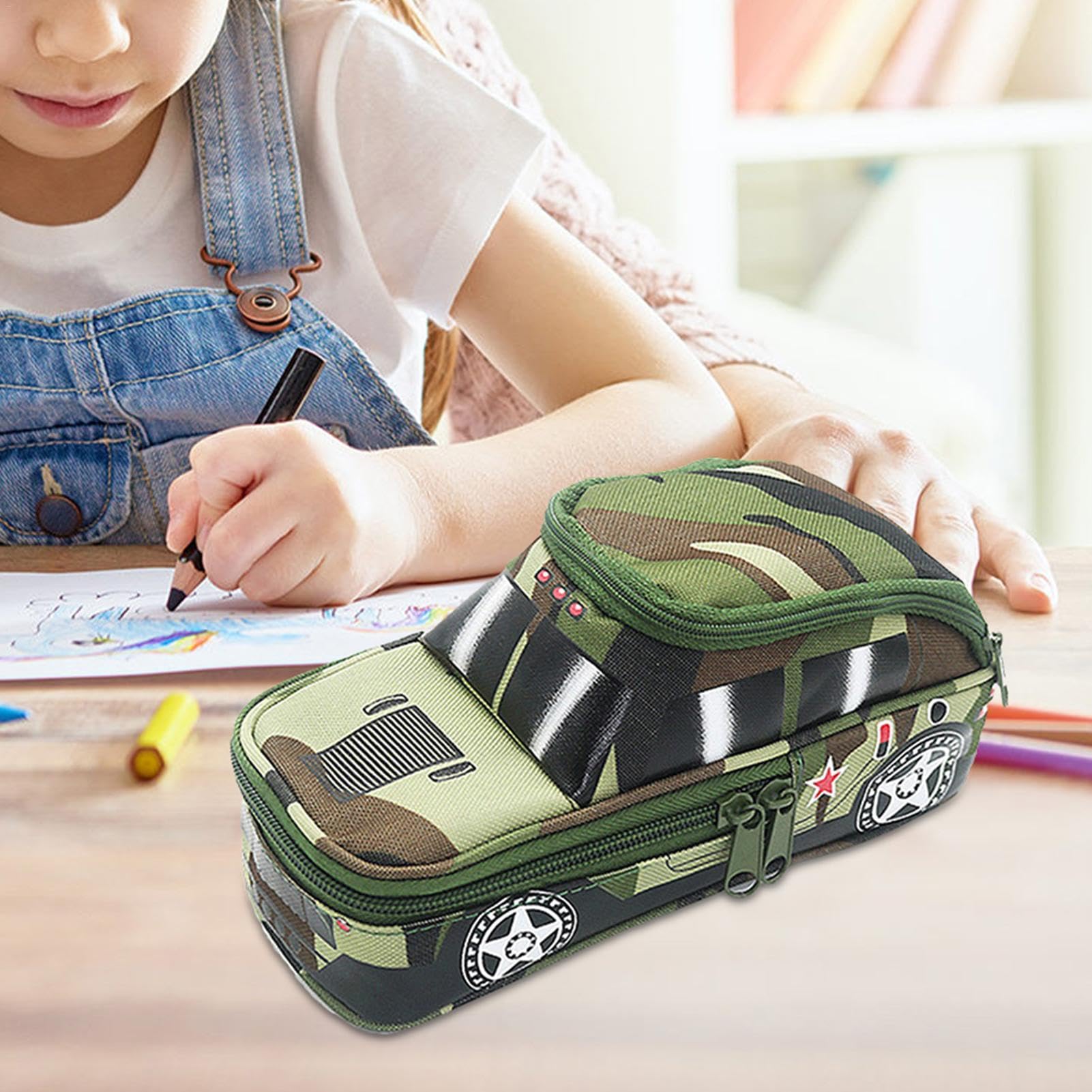 Cool Car-Shaped Pencil Case - Large Capacity Multipurpose Pen Pouch for School, Office & Travel | Stylish Organizer for Pens, Markers, Paper Clips & Art Supplies