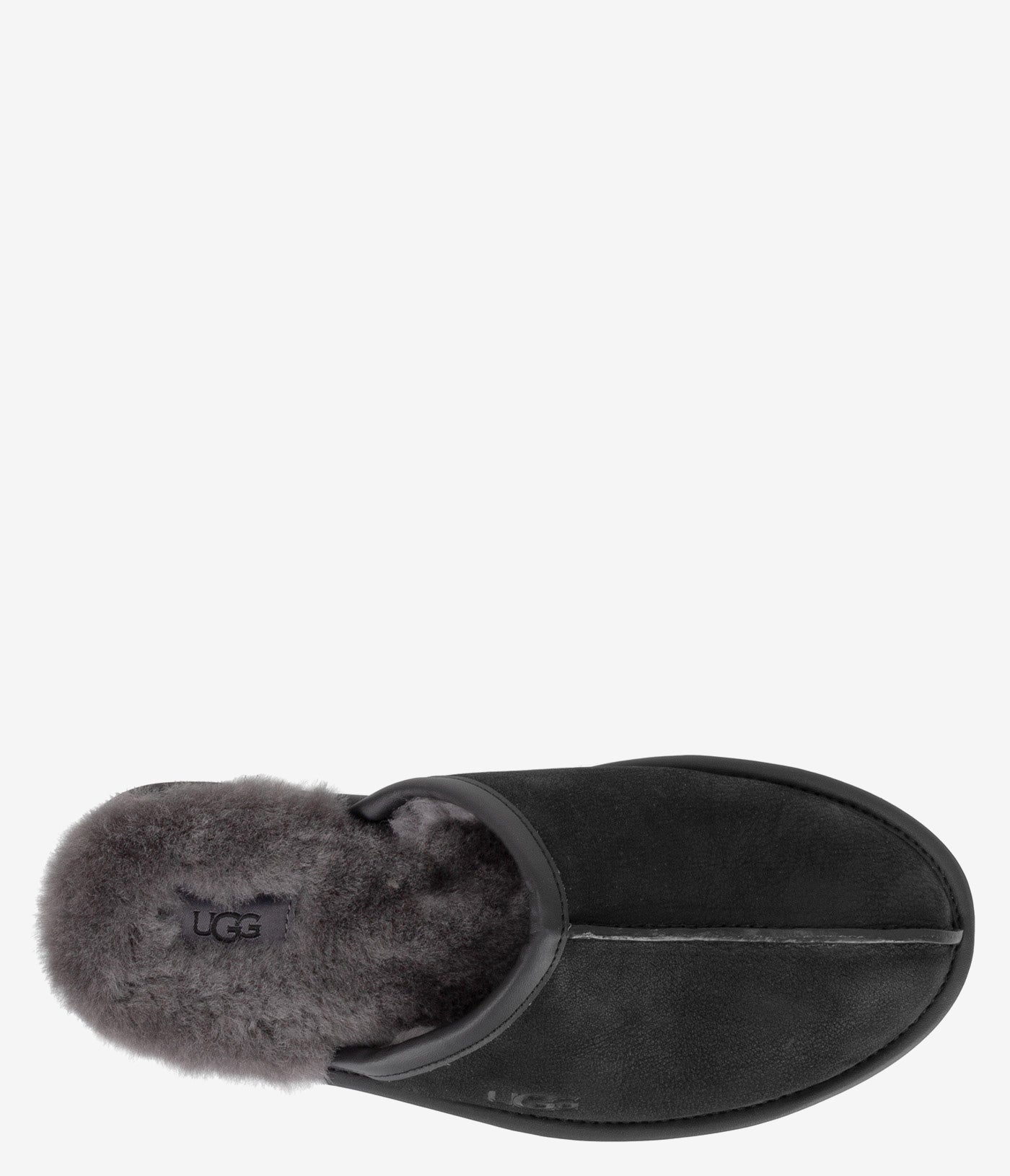 UGG Scuff Leather Slippers for Men - Cozy House Shoes with Soft Fleece Lining - Perfect for Indoor Comfort, Lounging & Winter Warmth
