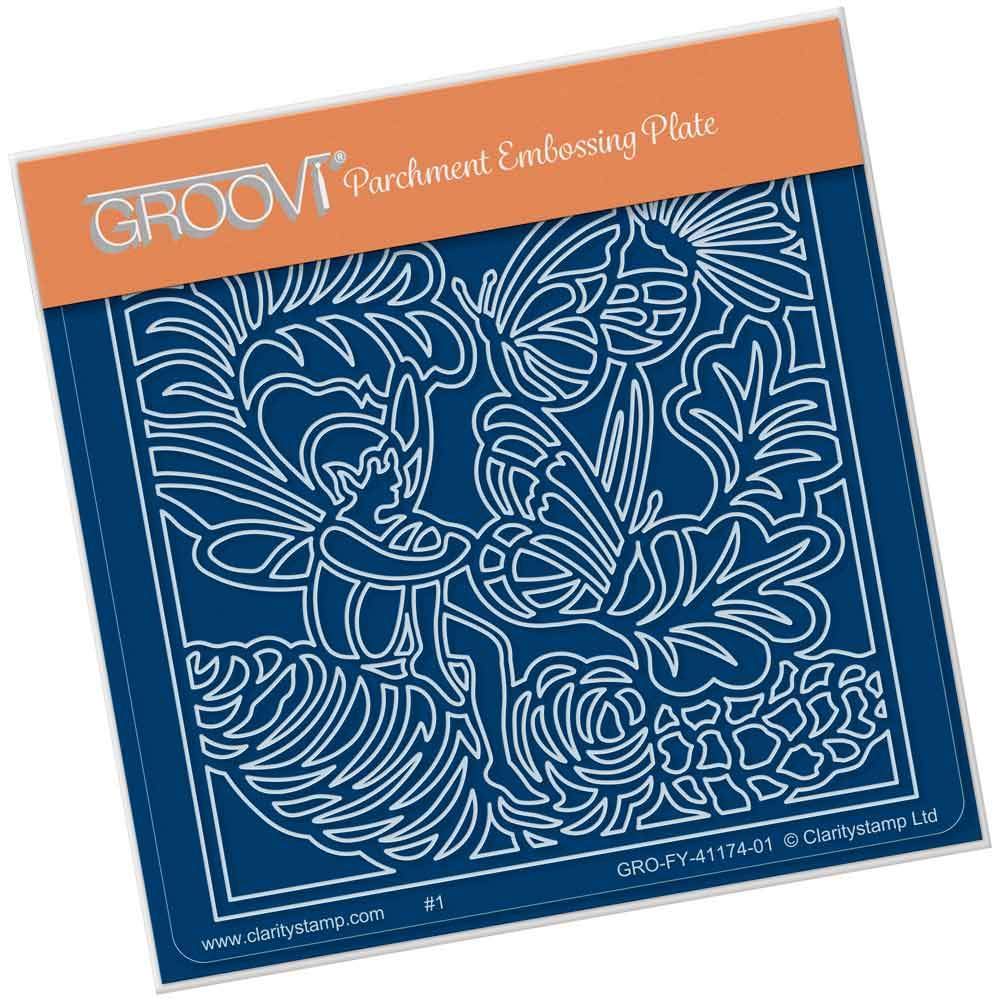 Clarity Stamps Thistledown Fairy A6 Square Groovi Baby Plate for Card Making & Scrapbooking – Perfect for DIY Crafts, Greeting Cards, and Memory Books