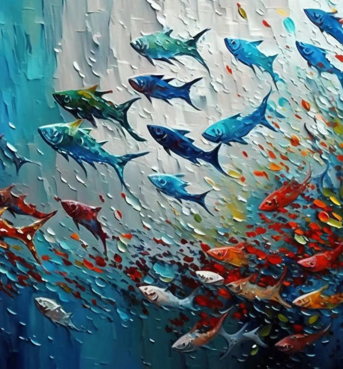 Animal Art Painting #AP137 - Handmade Canvas Wall Decor for Living Room, Bedroom & Office | Wildlife & Nature Inspired Artwork