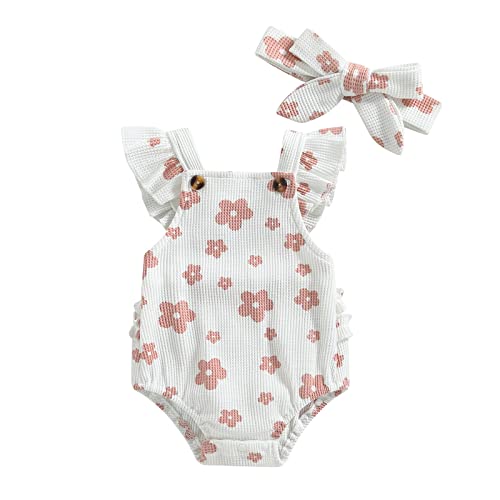 Floral Ruffle Romper-pink