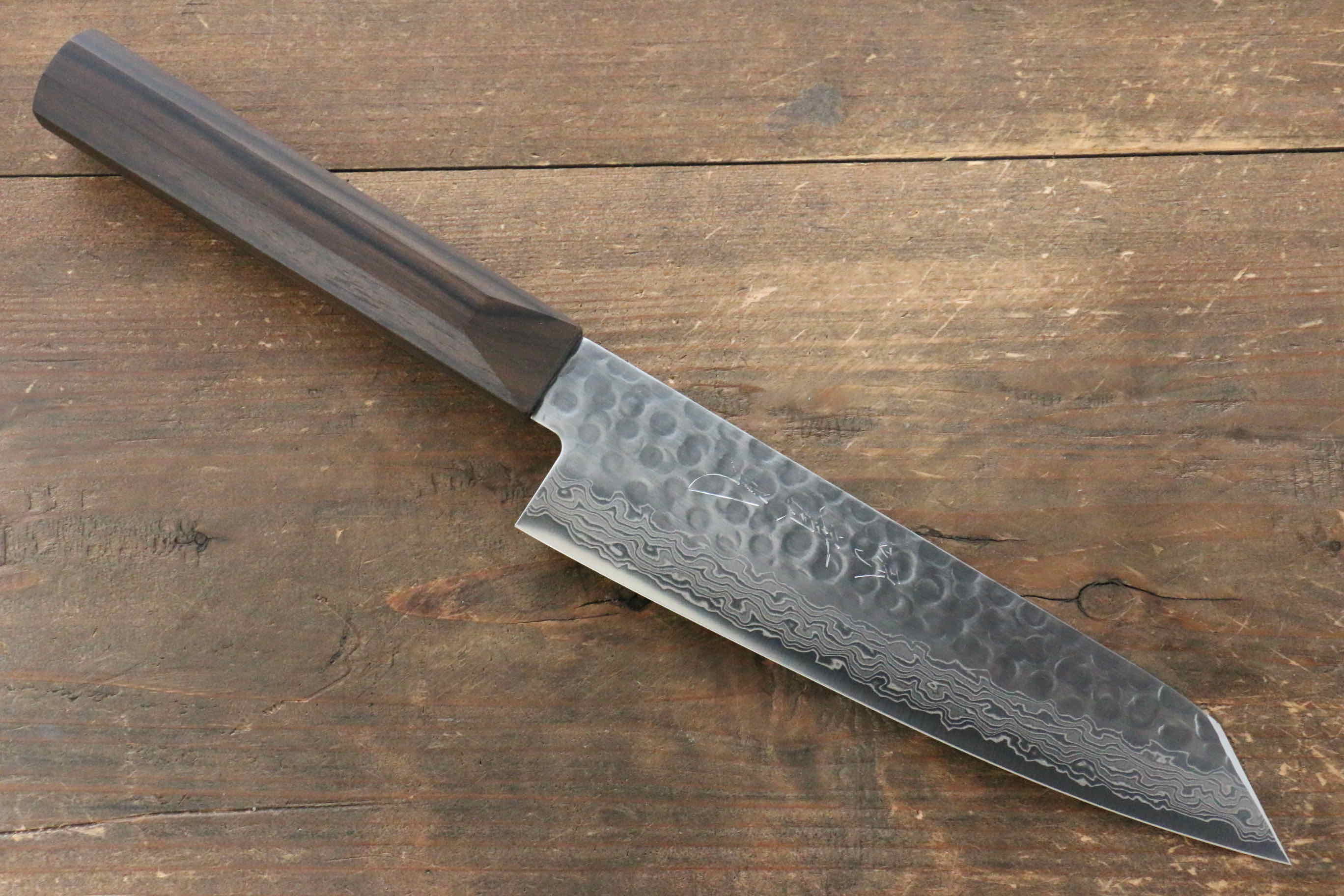 Premium Jikko VG10 17-Layer Gyuto Japanese Chef Knife 170mm with Ebony Wood Handle - Perfect for Sushi, Meat Slicing & Professional Kitchen Use