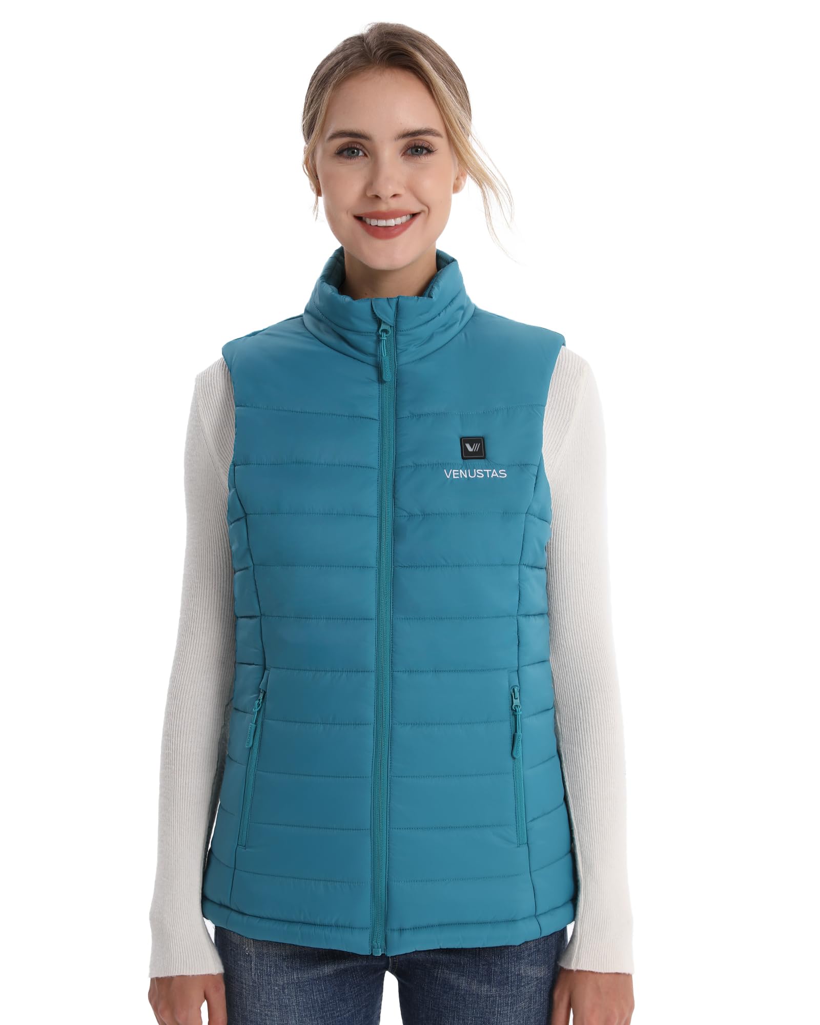Venustas Women's Heated Vest with Rechargeable Battery - Lightweight Quilted Winter Vest for Outdoor Activities, Hiking & Cold Weather - Size S-XXL