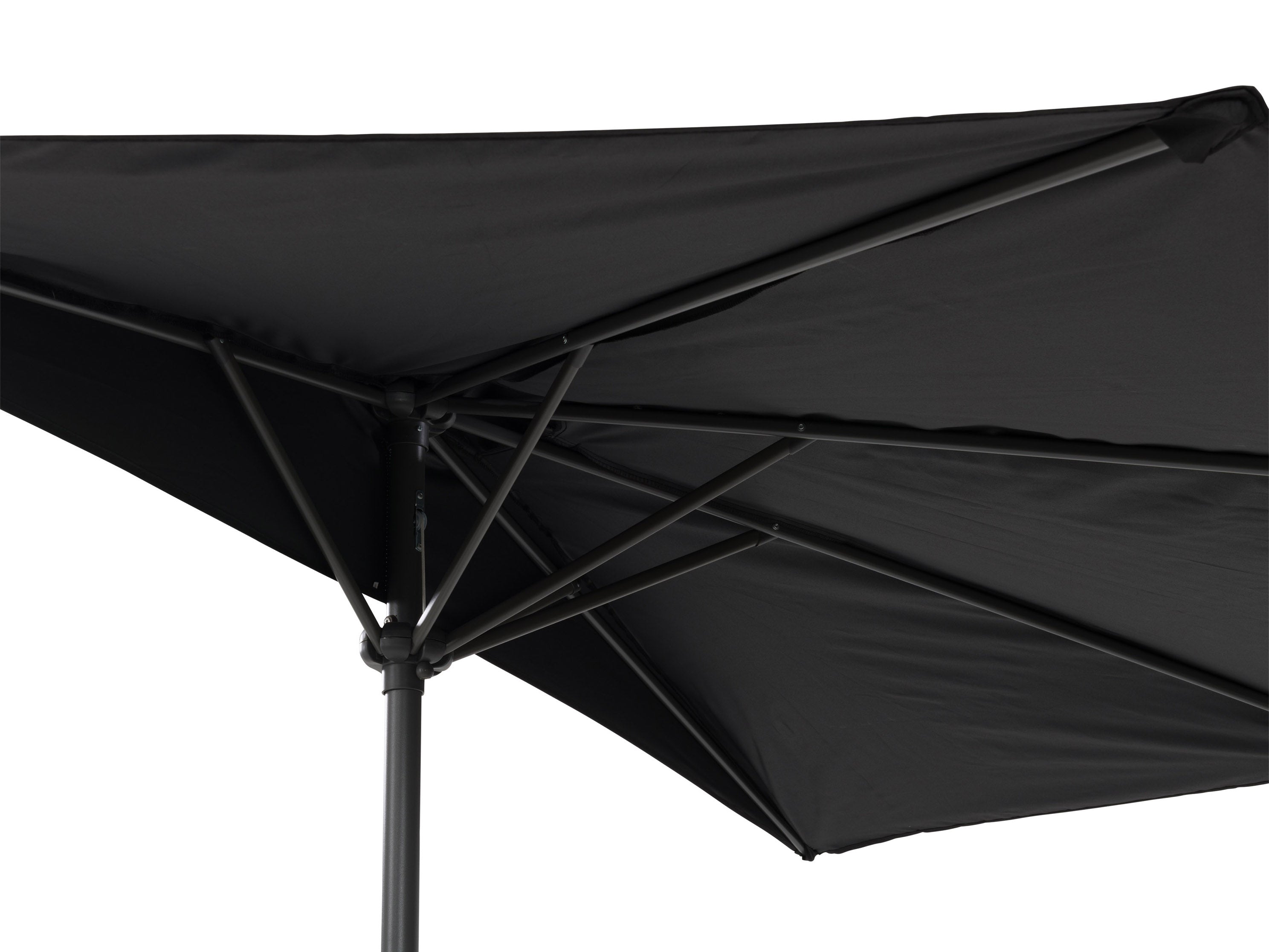 8.5ft Black Half Umbrella - Large Outdoor Patio Umbrella for Garden, Poolside & Backyard - UV Protection & Wind Resistant