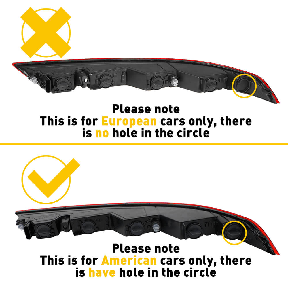 2018-2021 Audi Q5 Rear Bumper Reverse Tail Light Fog Lamp (5-Hole Type) - Enhanced Visibility & Safety for Night Driving & Parking