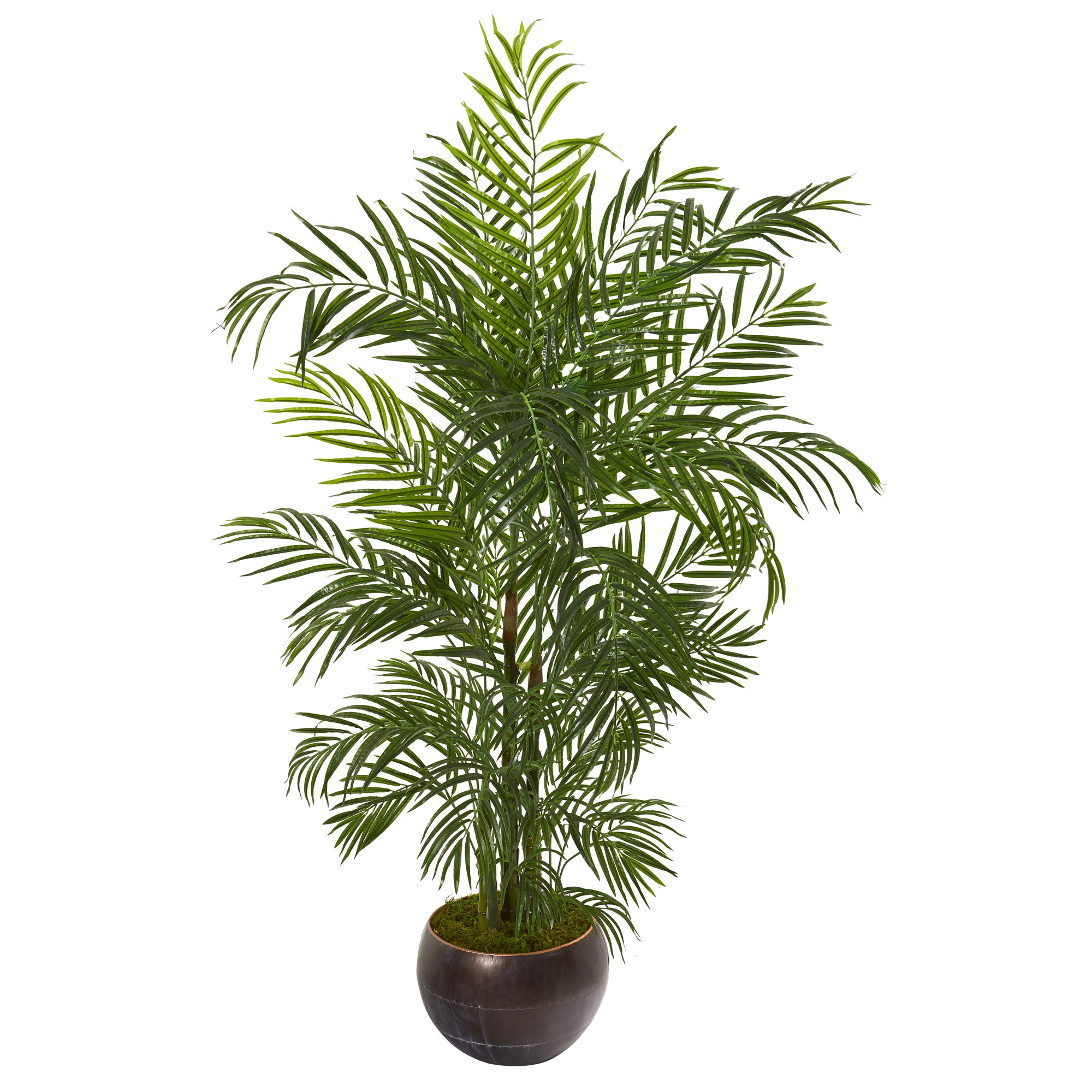 Nearly Natural 66in. UV Resistant Areca Palm Artificial Tree in Planter - Realistic Indoor/Outdoor Fake Plant for Home, Office, Patio & Garden Decor