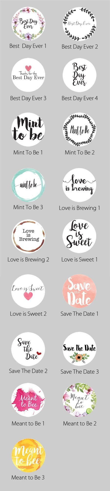 2.5 Inch Round Wedding Stickers - Pre-Designed Circle Labels for Party Favors, Invitations & Envelopes (24-Pack) - Perfect for Bridal Shower, DIY Wedding Decor & Gift Wrapping