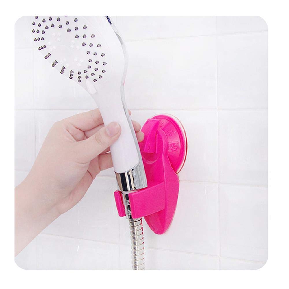 Universal Adjustable Shower Head Bracket with Suction Cup - Heavy Duty Shower Mount for Bathroom, Kitchen, RV & Outdoor Use