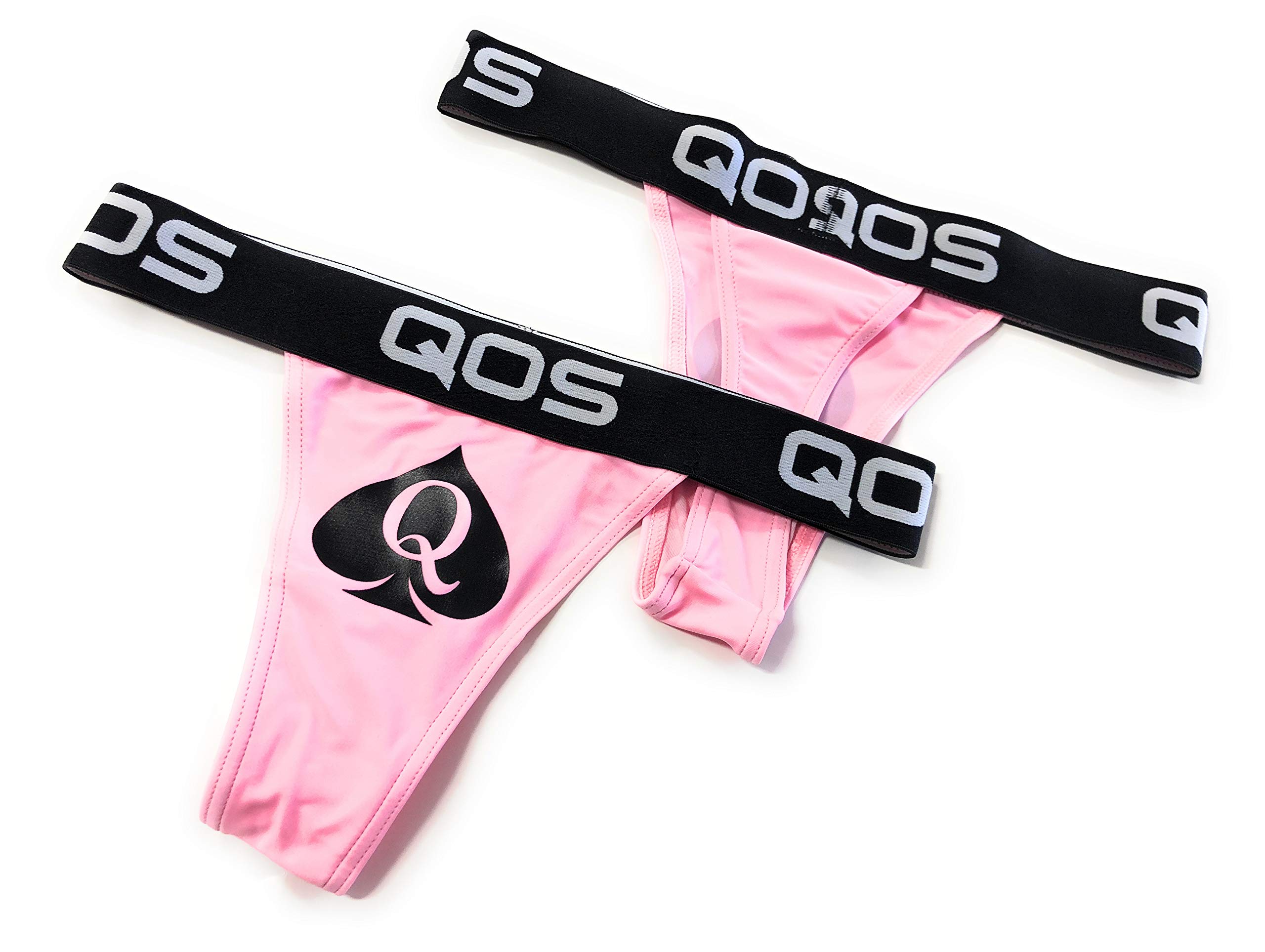 Queen of Spades QOS Sexy Ladies Sports Brazilian Thong - High Waist Workout Underwear for Yoga, Gym & Activewear