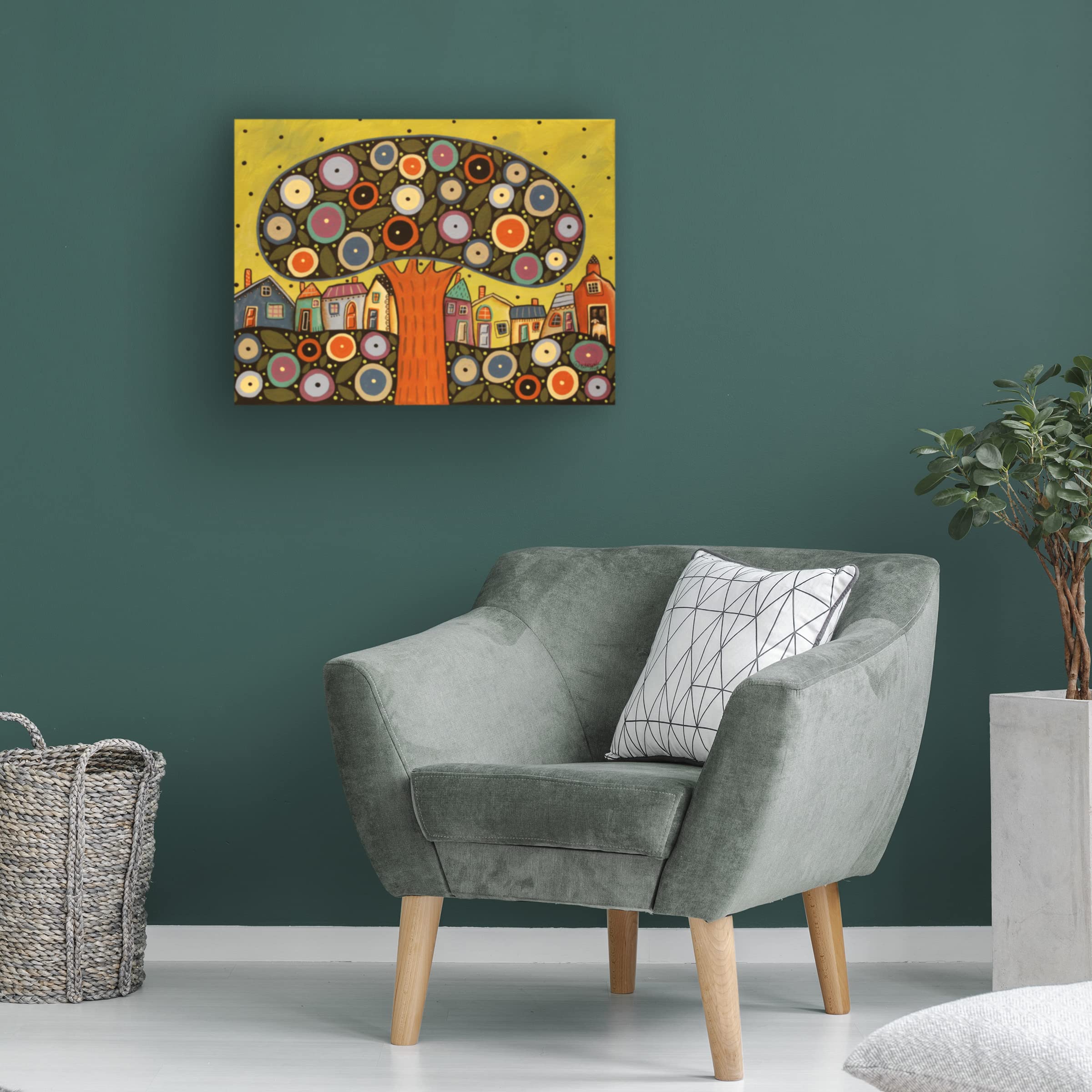 Karla Gerard 'Tree of Blooms' Canvas Wall Art - 35x47 Inches, Handmade Floral Painting for Living Room, Bedroom & Office Decor | Trademark Fine Art