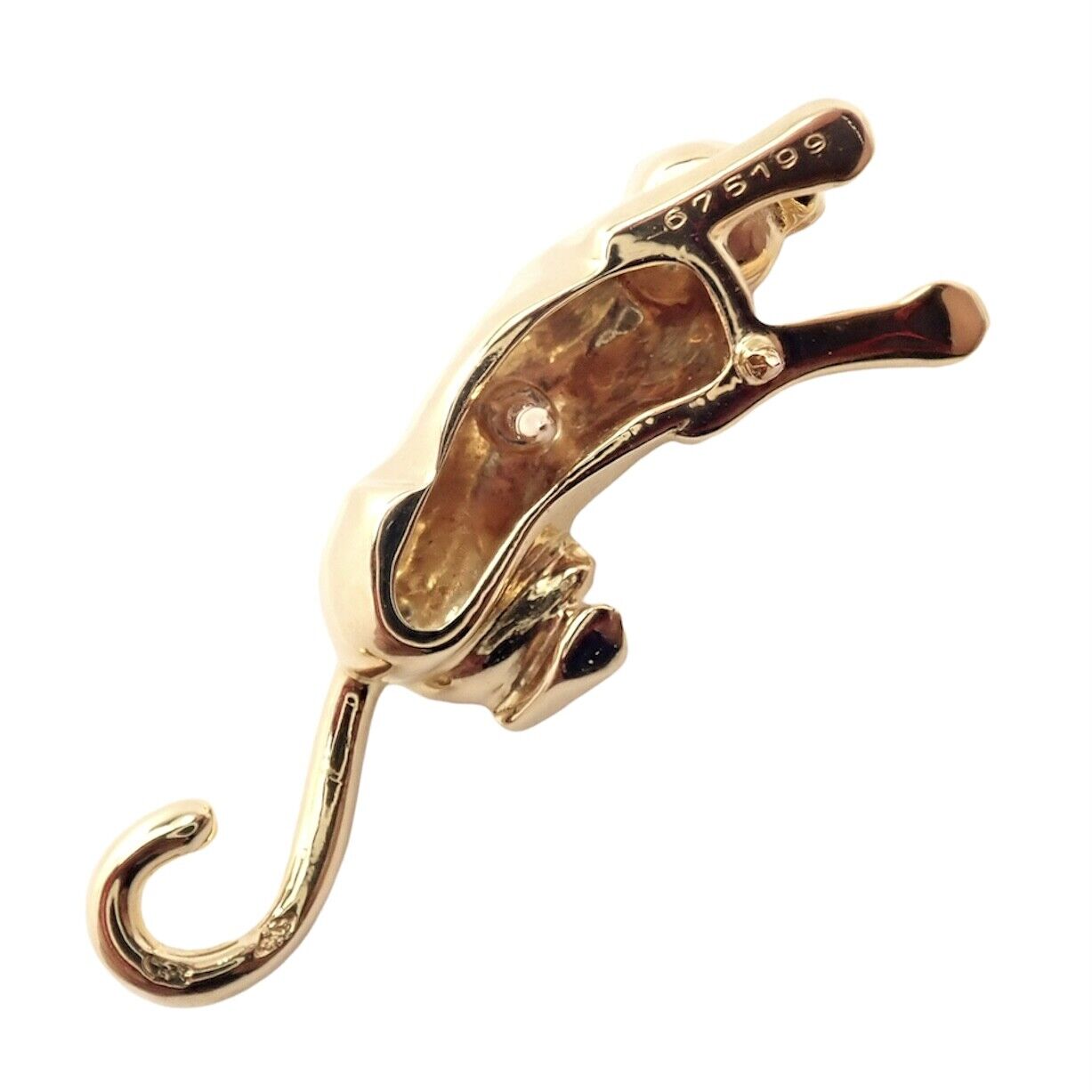 Authentic Cartier Panther Panthere 18k Yellow Gold Tie Lapel Pin - Luxury Jewelry for Men, Perfect for Weddings, Business Meetings & Formal Events