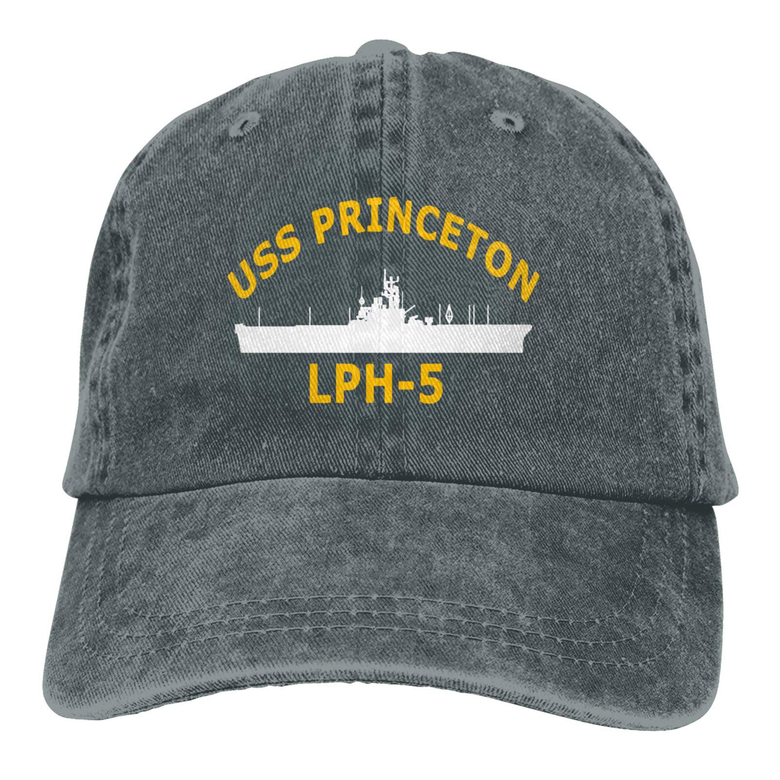 USS Princeton LPH-5 Vintage Denim Dad Jeans Hat - Classic Baseball Cap for Men & Women - Perfect for Outdoor Activities, Casual Wear & Patriotic Events