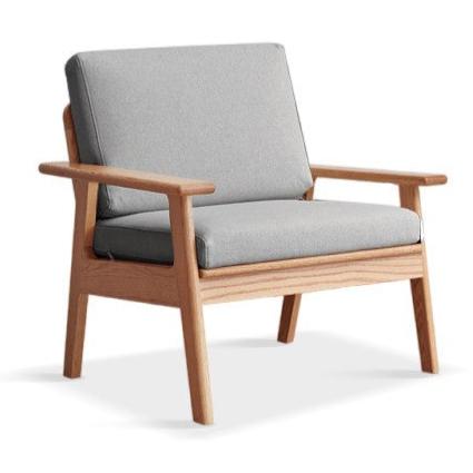 Japanese Style 3-Seater Fabric Sofa - Solid Oak & Pine Wood Frame - Perfect for Living Room, Lounge, or Zen Home Decor