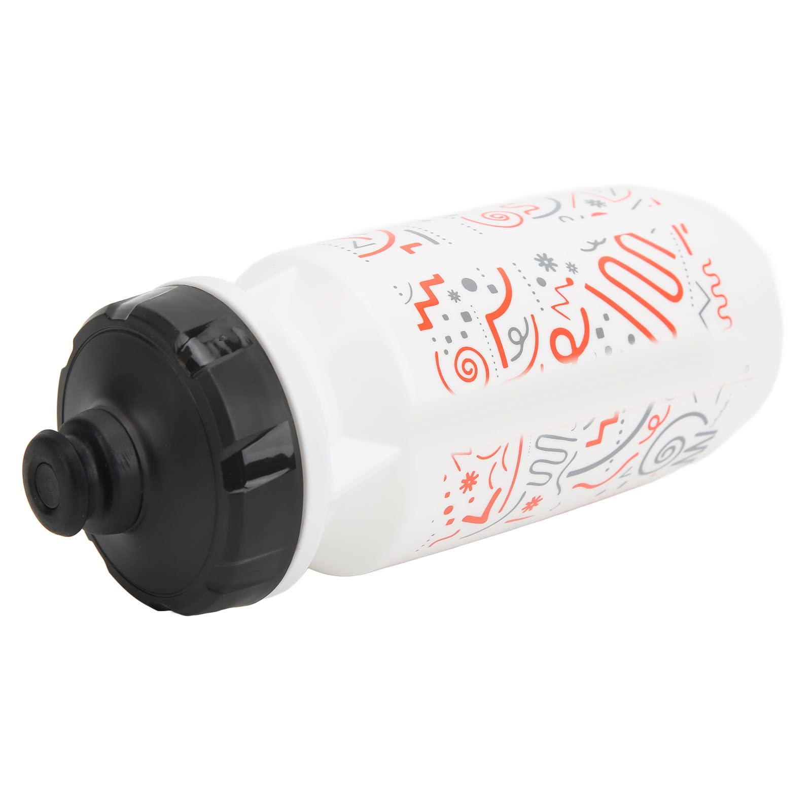 BORDSTRACT 550ml/18oz Sports Water Bottle - Leak Proof, BPA Free Squeeze Bottle for Cycling, Gym, Hiking & Travel - Athletic Design (White) | Perfect for Workouts, Outdoor Adventures & Daily Hydration